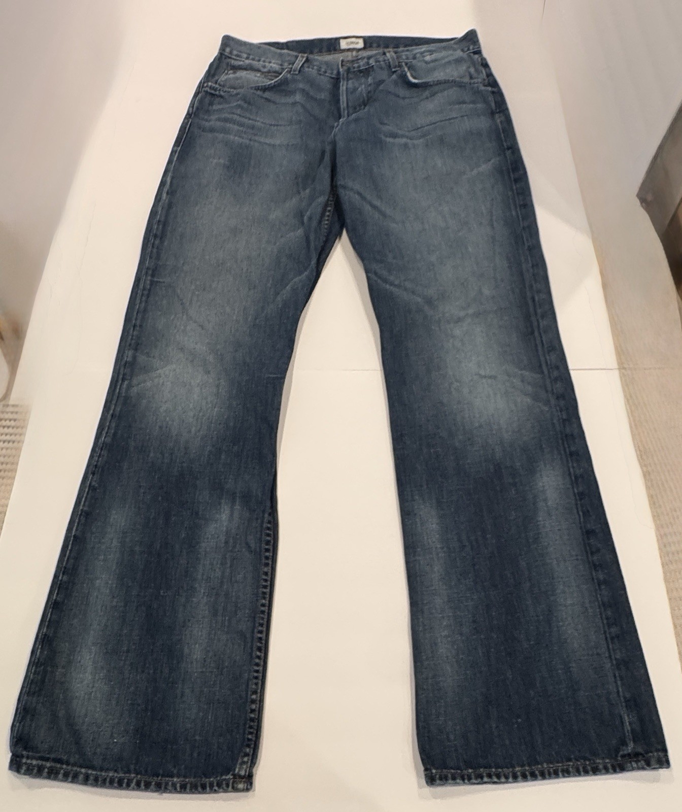 Hudson Jeans Mens 34 M555DIA Made In USA 100% Cotton Rigid Blue Denim