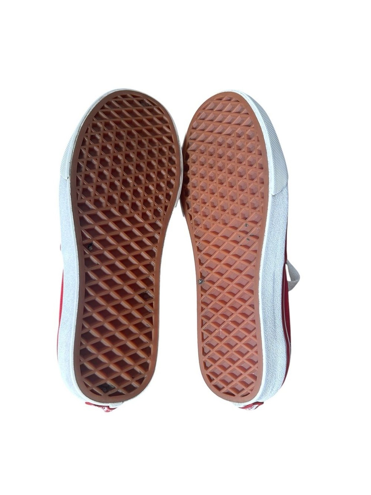 Vans Authentic Canvas Lace-Up Sneakers – Red & White Size Men 5.5 Women 7