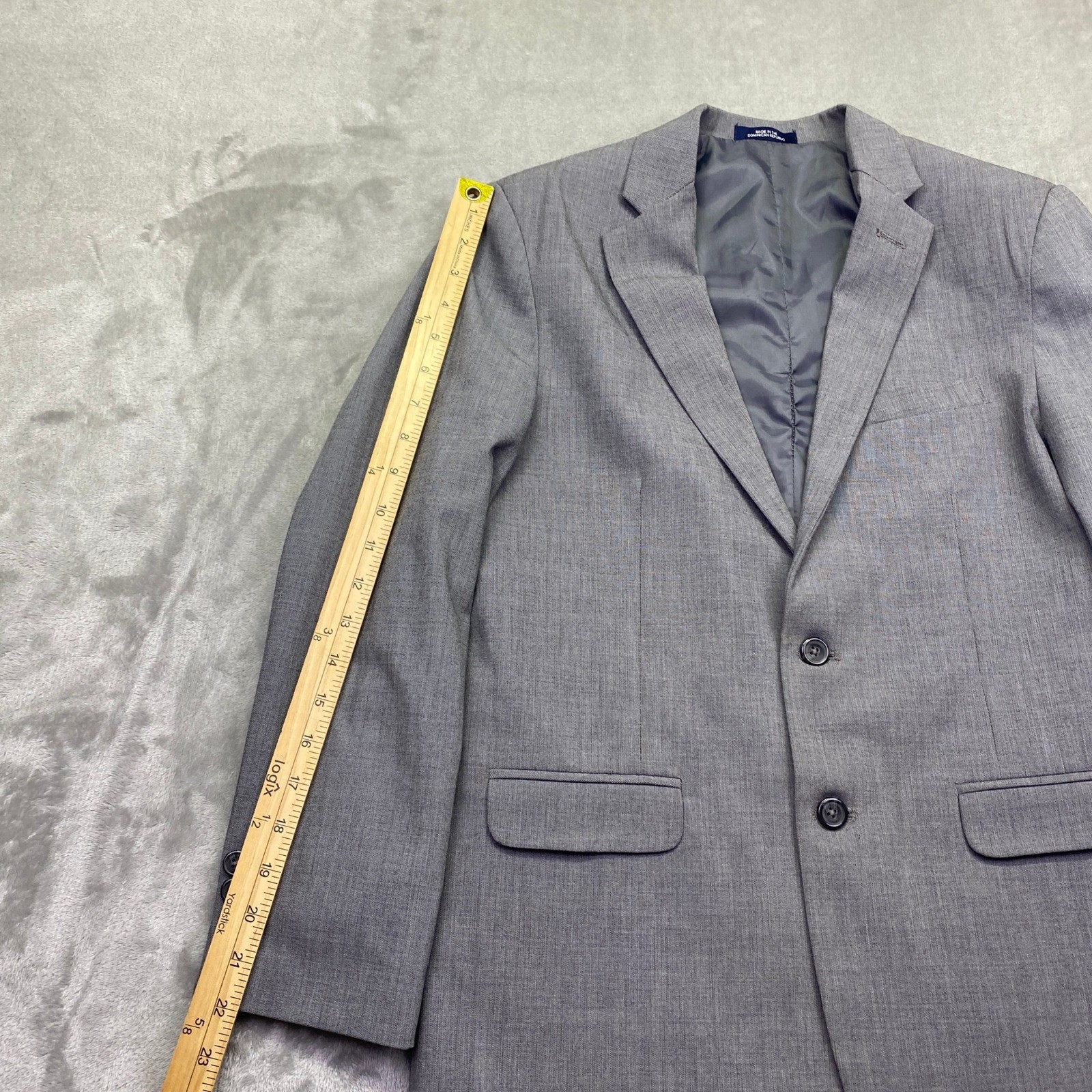Chaps Boys Medium Grey Two Button Blazer Jacket Style C831164H Size 18 Reg