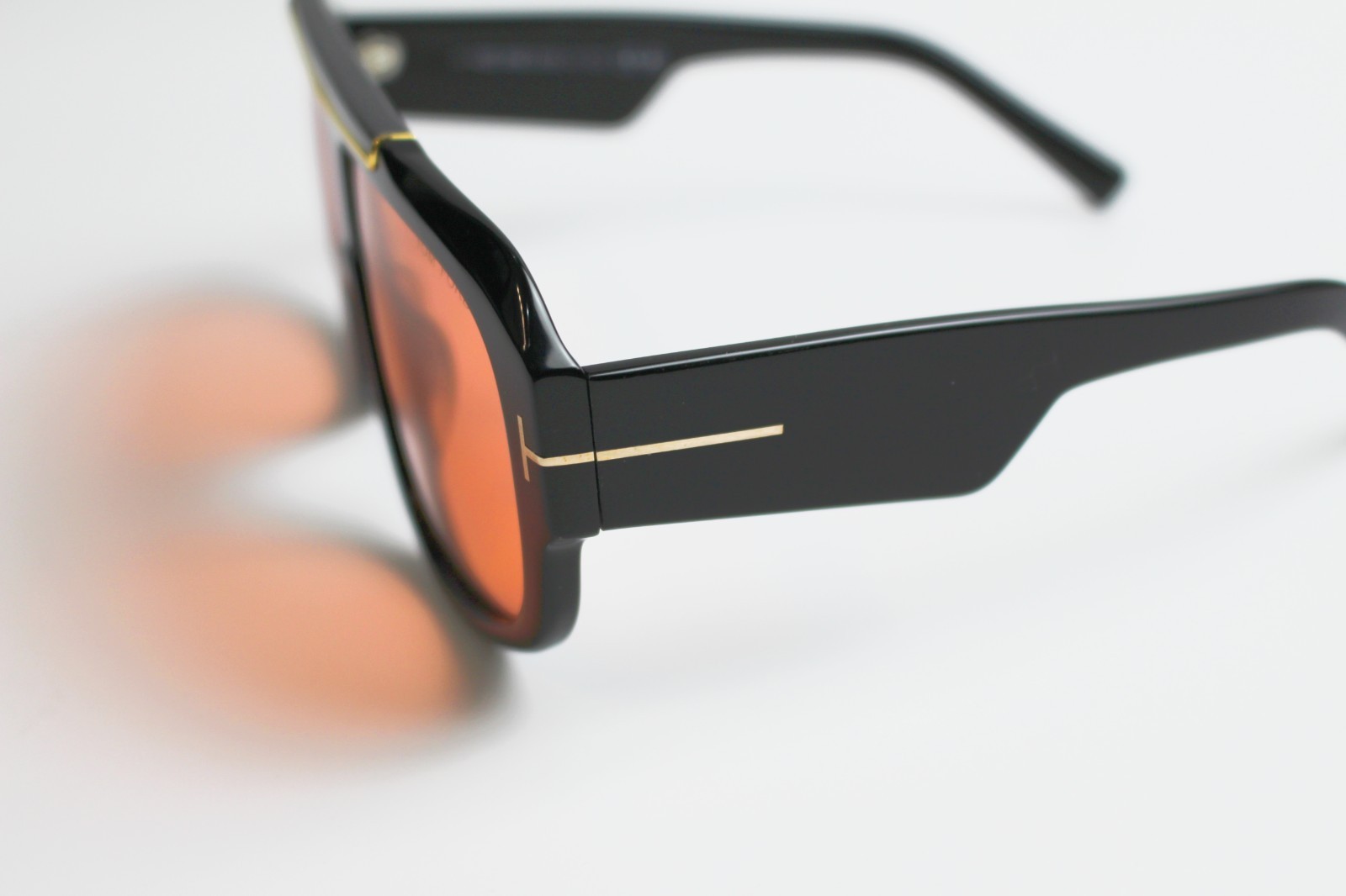 Tom Ford Rellen Sunglasses FT1093 01EB Black/Orange 71-7-120mm With Case New