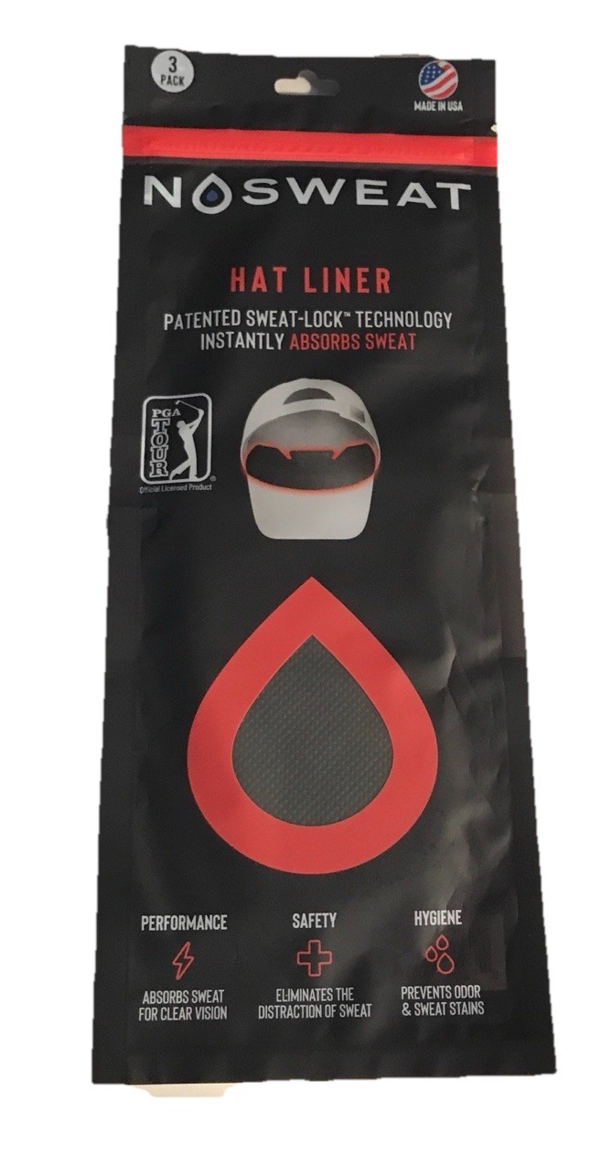 NoSweat Brand Authentic Hat Liners, Pack Of 3 In NEW factory Sealed Package