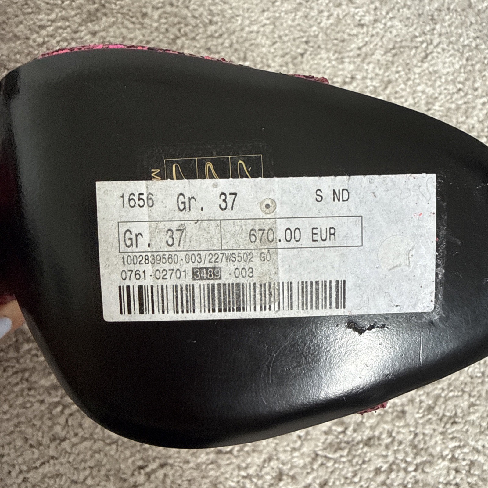 NWT The Attico Devon 115 mm Glitter Mules Pink Eur Size 37 US Size 6.5/7