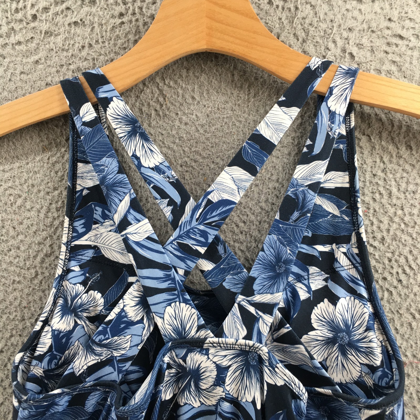Freedom Trail by Kyodan Dress Womens Medium Blue Floral Print Sleeveless A-Line