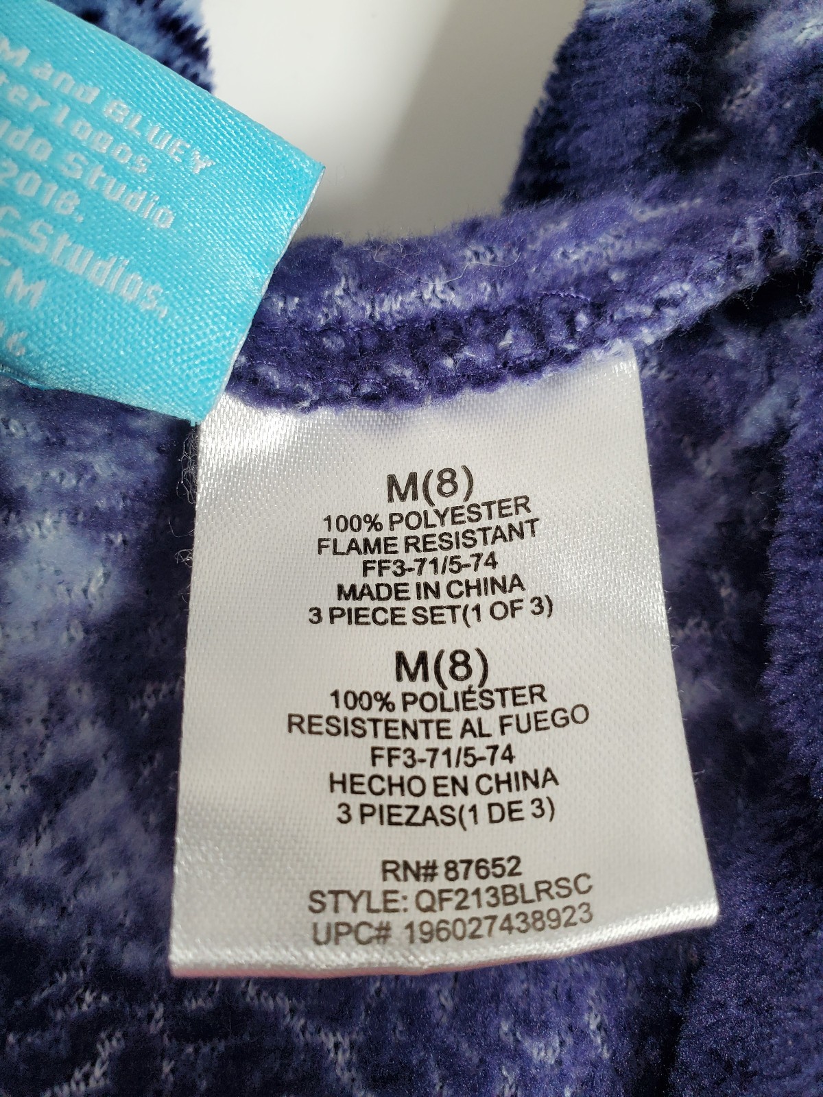 BLUEY Hooded Robe Size Medium (8) Boy Girl Bathrobe Pajama Cover Up