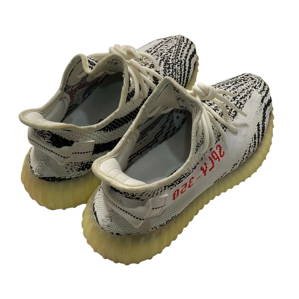 adidas Yeezy Boost 350 V2 Zebra Sneakers White 10.6-inch Used