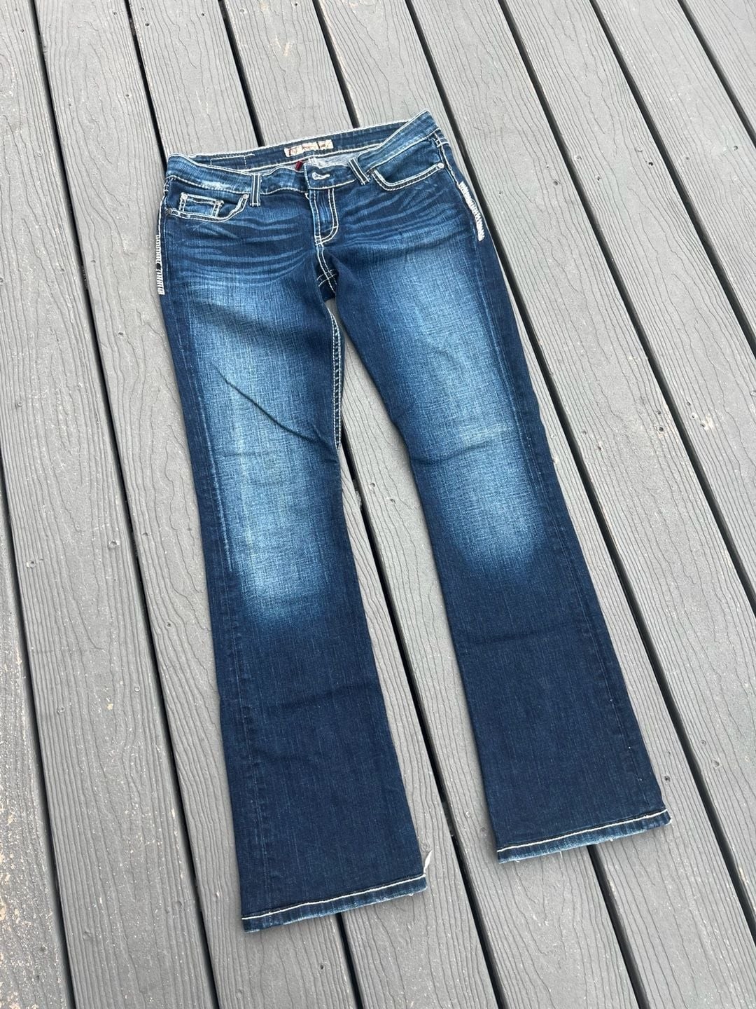 BKE Women’s Bootcut Denim Jeans with Embroidered Back Pockets