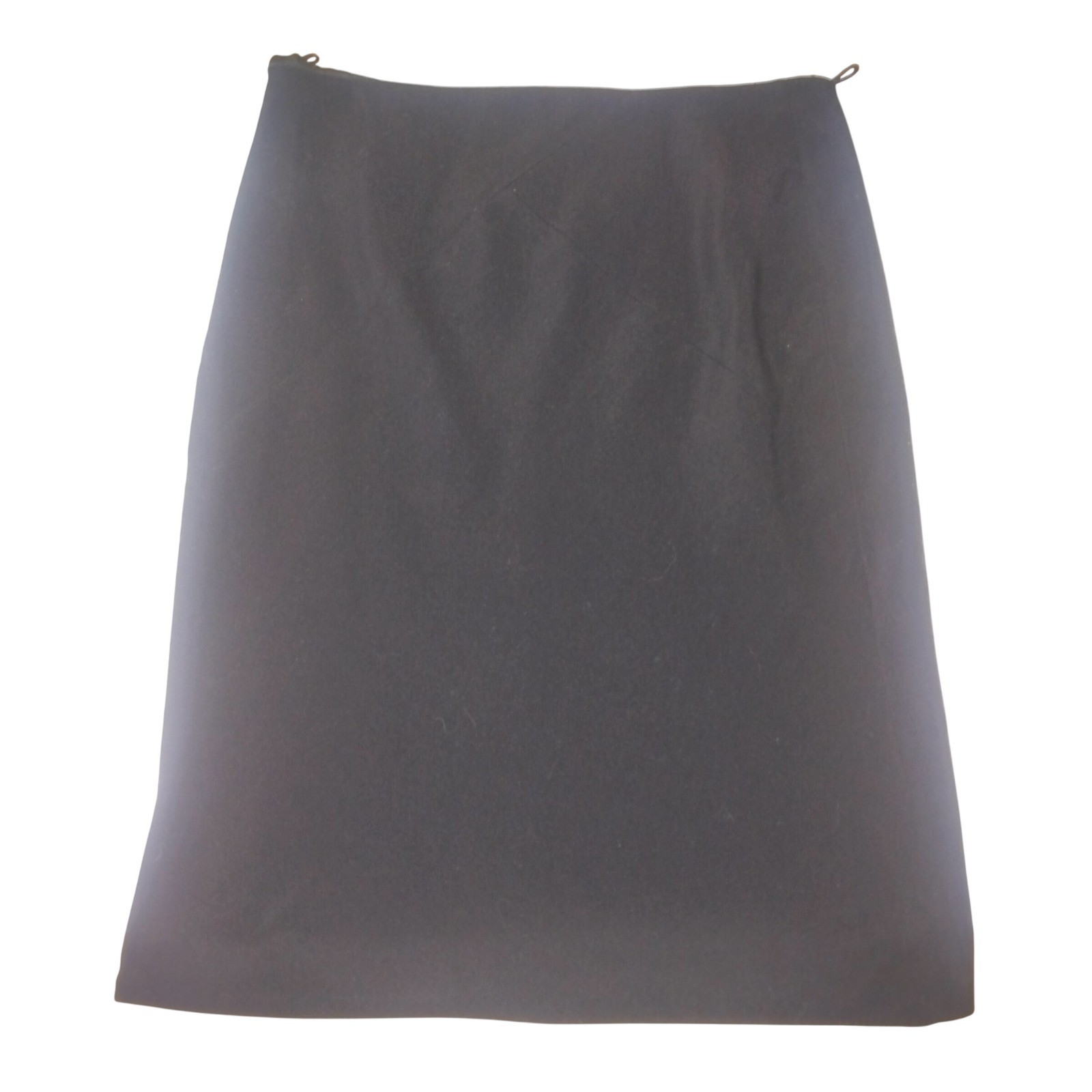 Gianni Versace Couture Black Wool Pencil Skirt Medusa Lining IT 42 Made in Italy