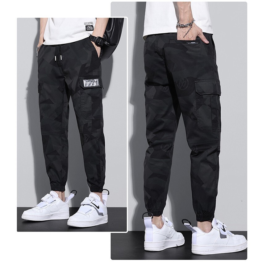 Men’s Casual Camouflage Streetwear Jogger Cargo Pants Sweatpants Sports Trousers