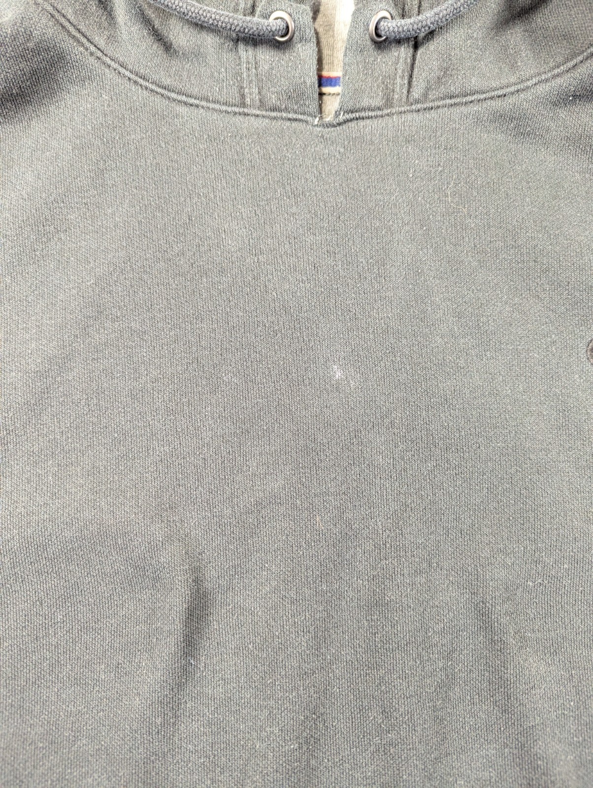 Champion Powerblend Fleece Pullover Hoodie Mens L Black Cotton Kangaroo Pocket