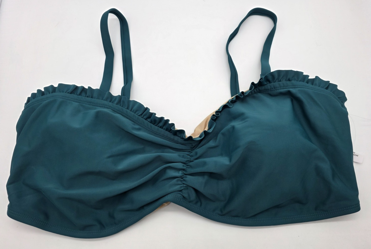 Old Navy Women’s Bikini Swimsuit Top Size 2X Teal Green Ruffle Padded Swim