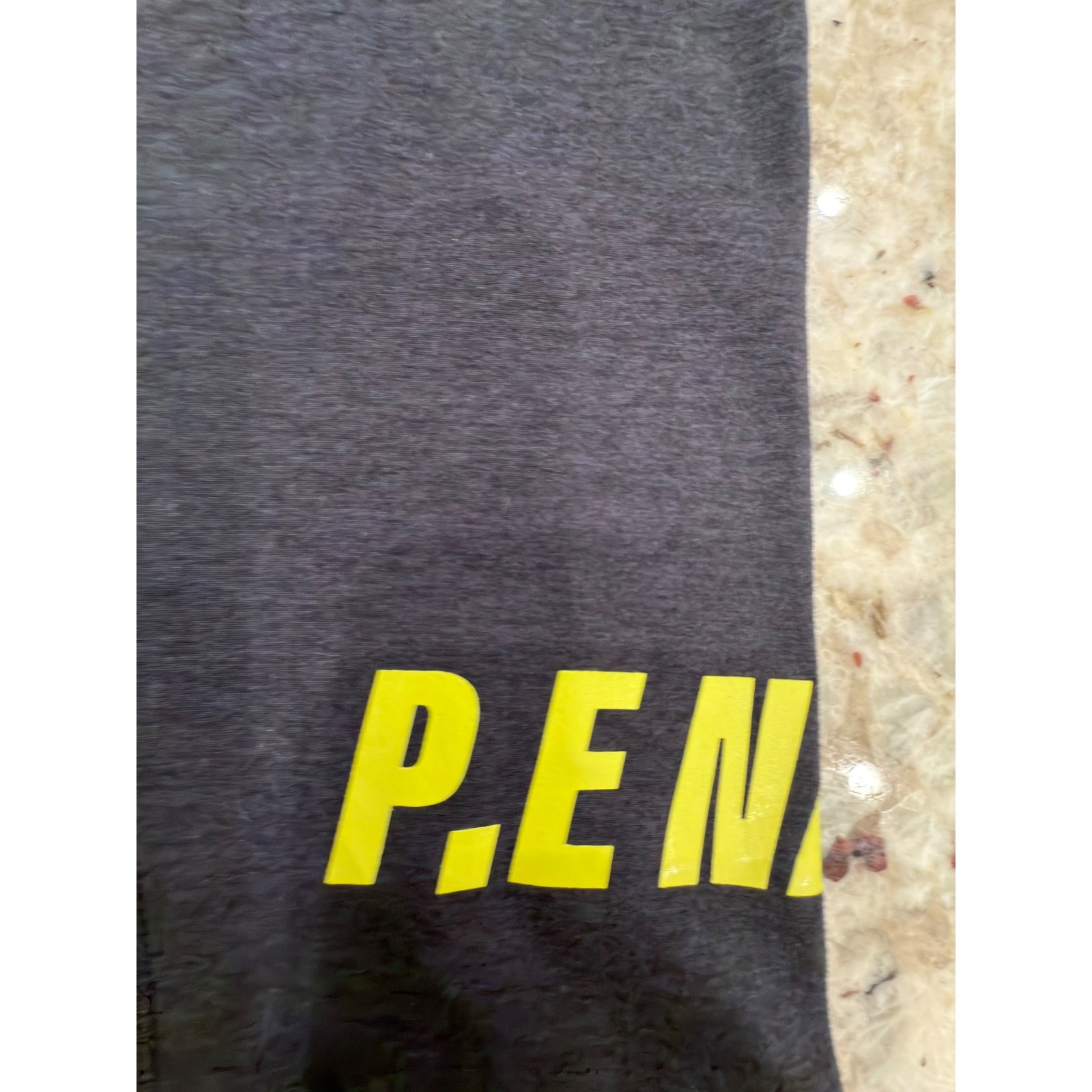 P.E Nation Leggings XS Orbital Charcoal Marl Yellow Logo NWT