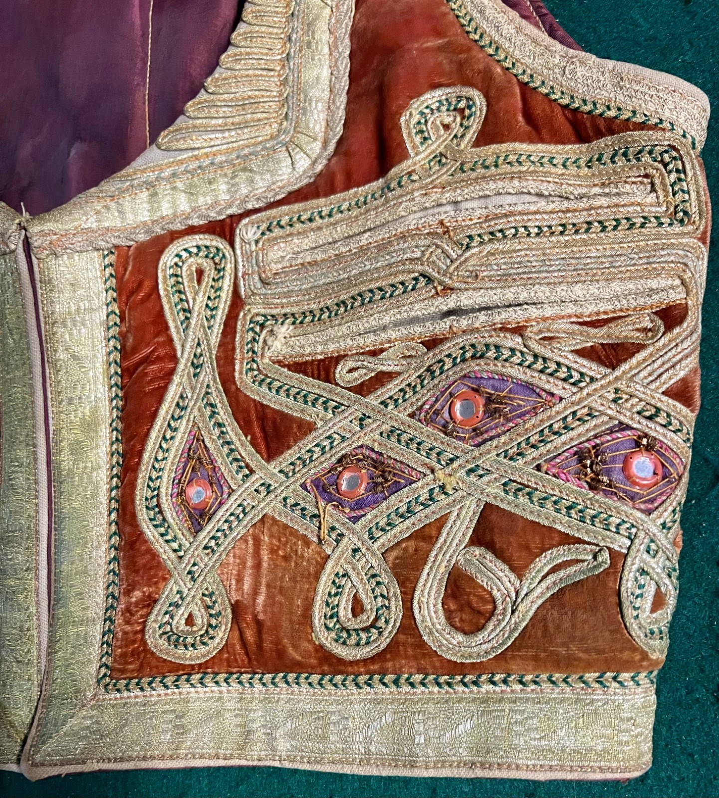 Vintage Afghan Mens wedding vest waskat or sadri with mirrors