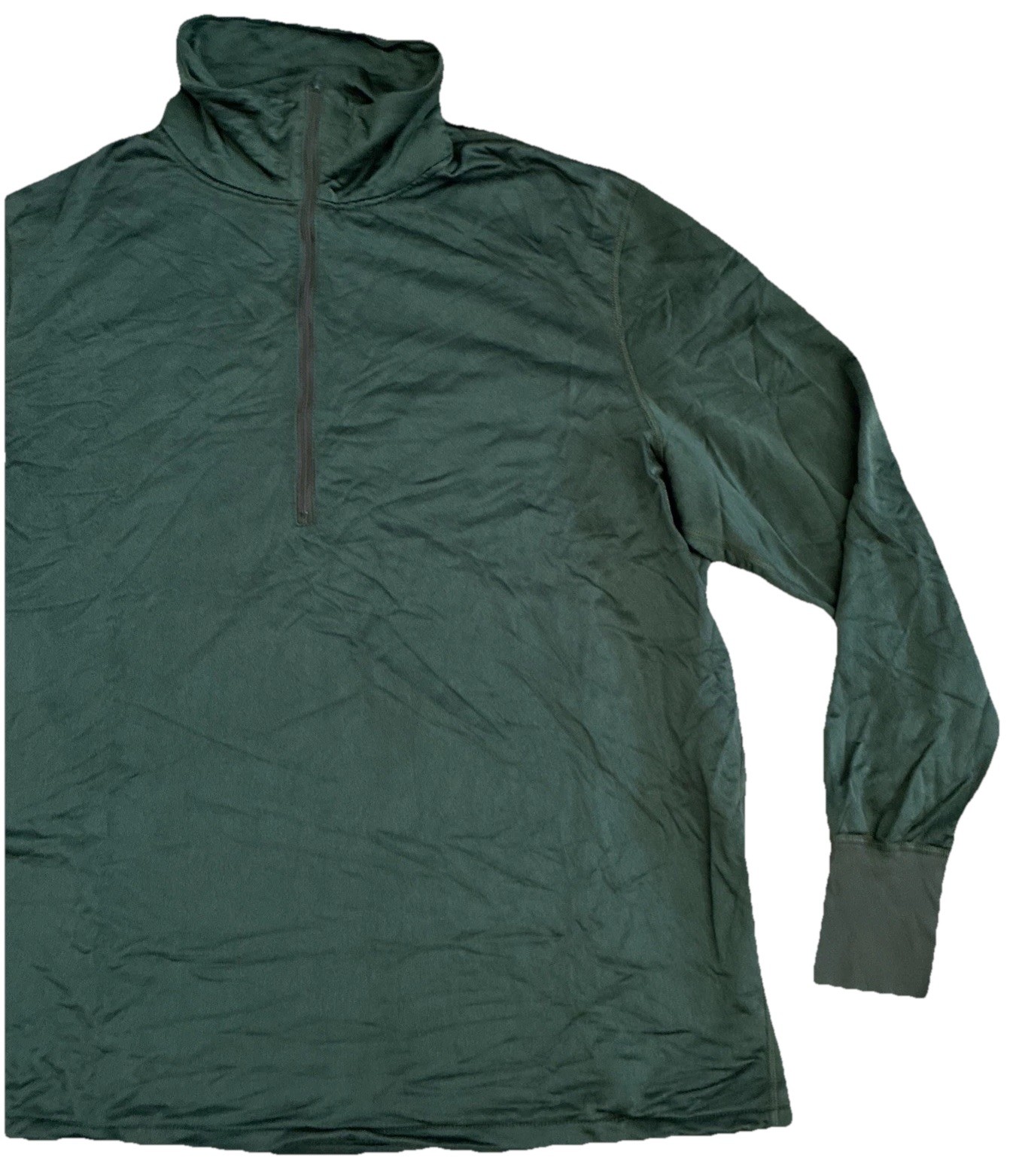 USGI Mens Size XL Sleeping Shirt Heat Retentive Moisture Resistant 1/4 Zip Shirt