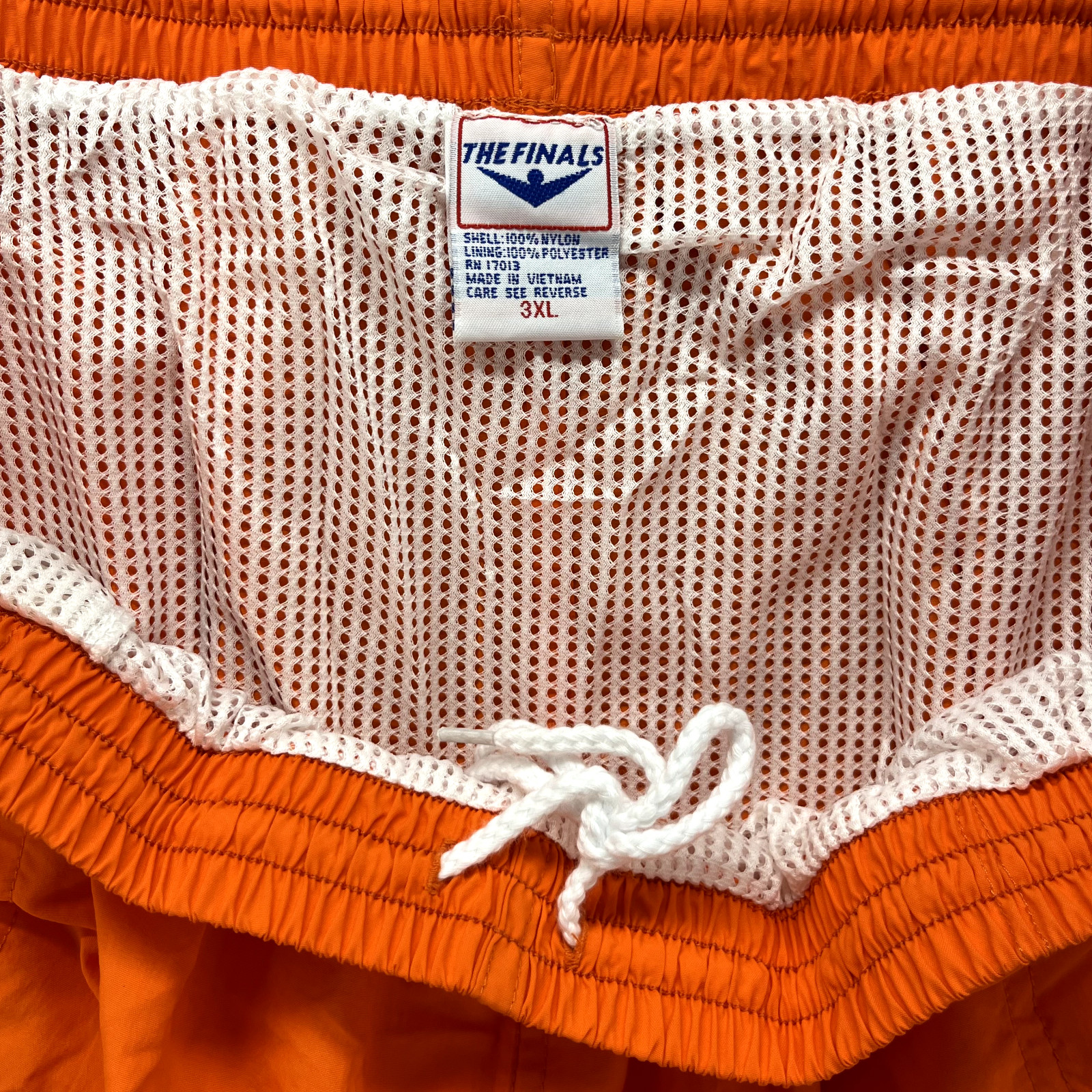 The Finals Shorts Mens 3XL Orange Trunk Deck with Back Pocket Swimwear