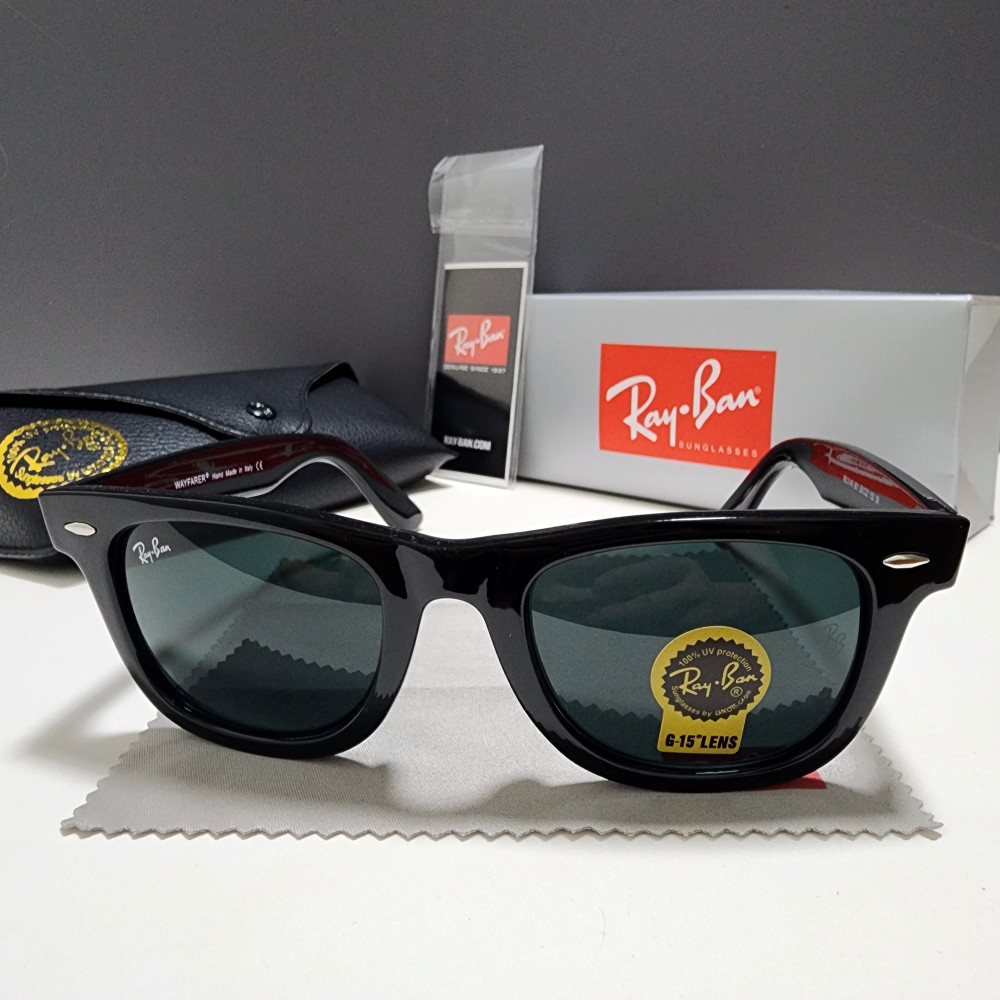 for Sunglasses Black Frame Glass Gray Lens 50-22 /140 mm