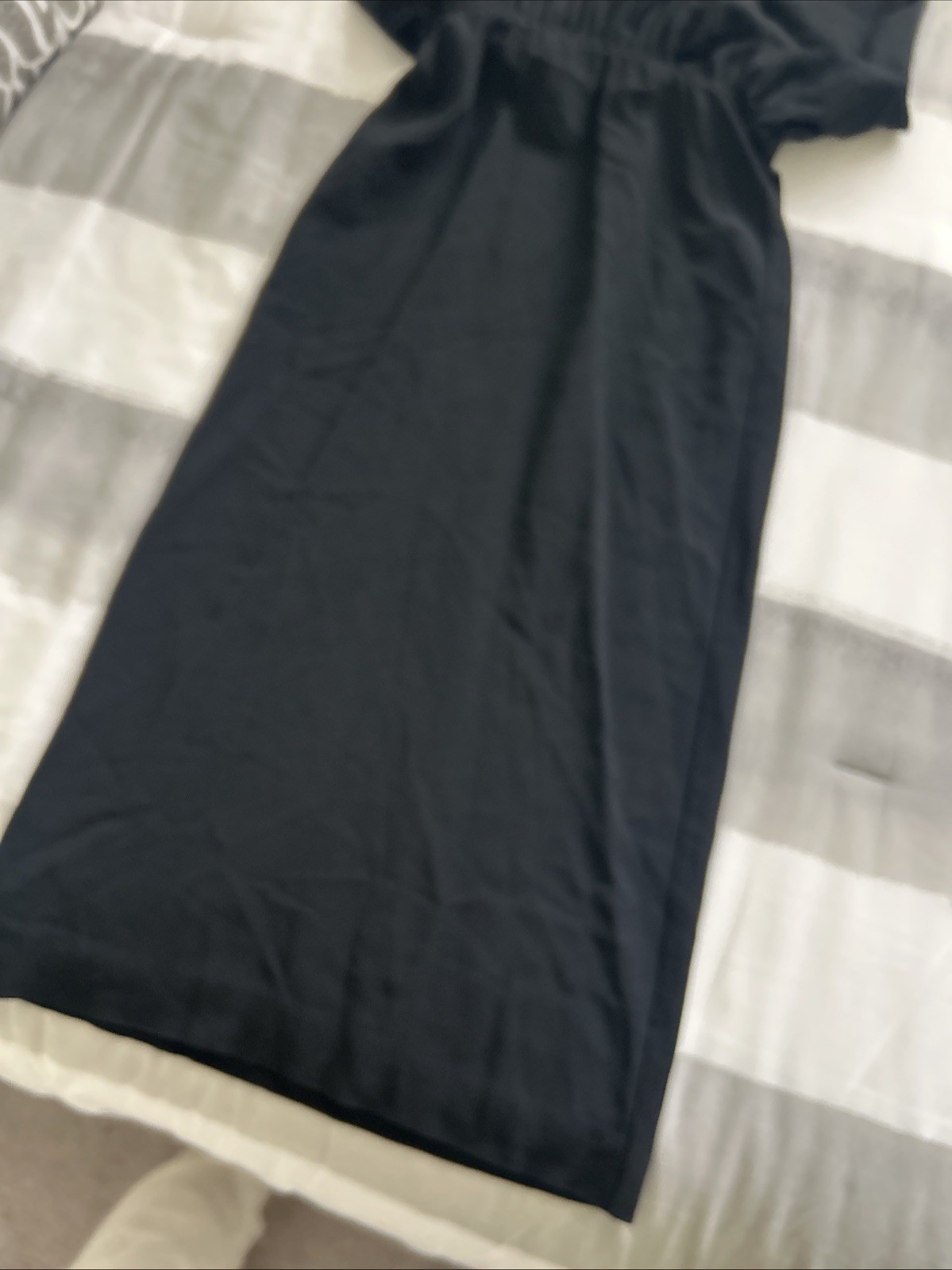 Vtg Jean Paul Gaultier Paris Classique 4 Long Black New Dress Long 3/4 Sleeve