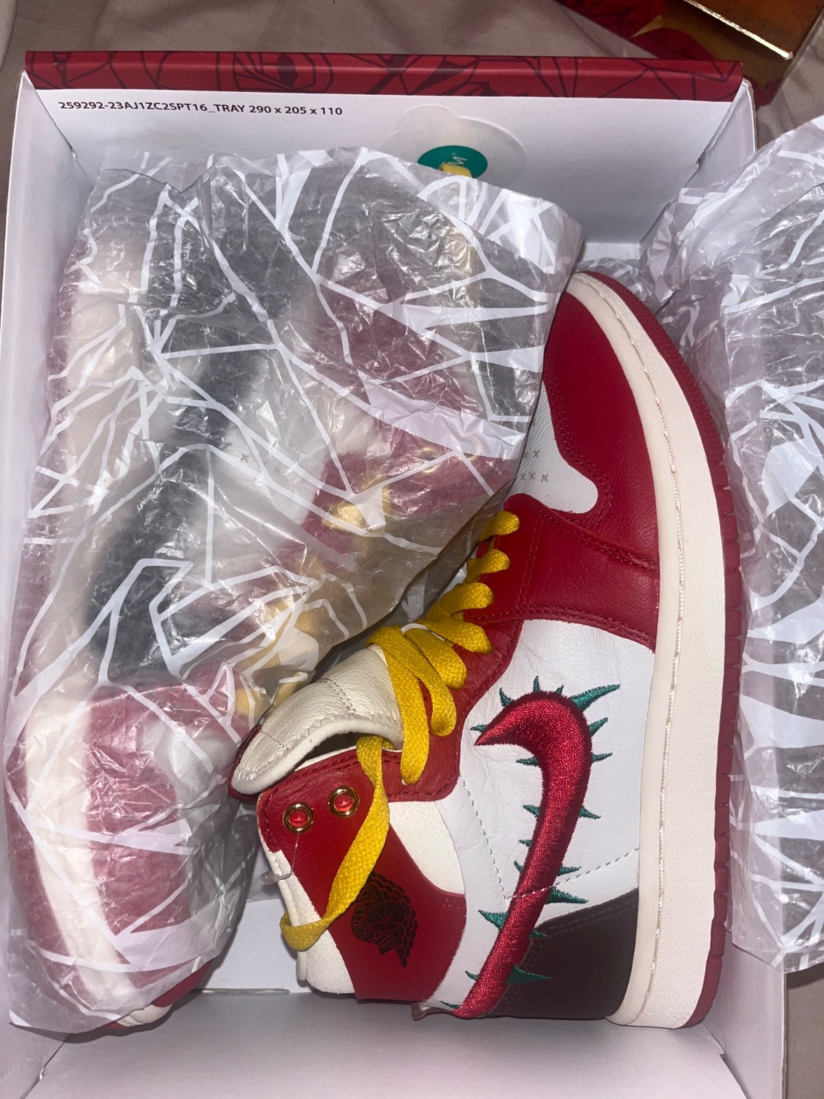 Size 6 – Teyana Taylor x Air Jordan 1 Zoom Comfort 2 High A Rose From Harlem W