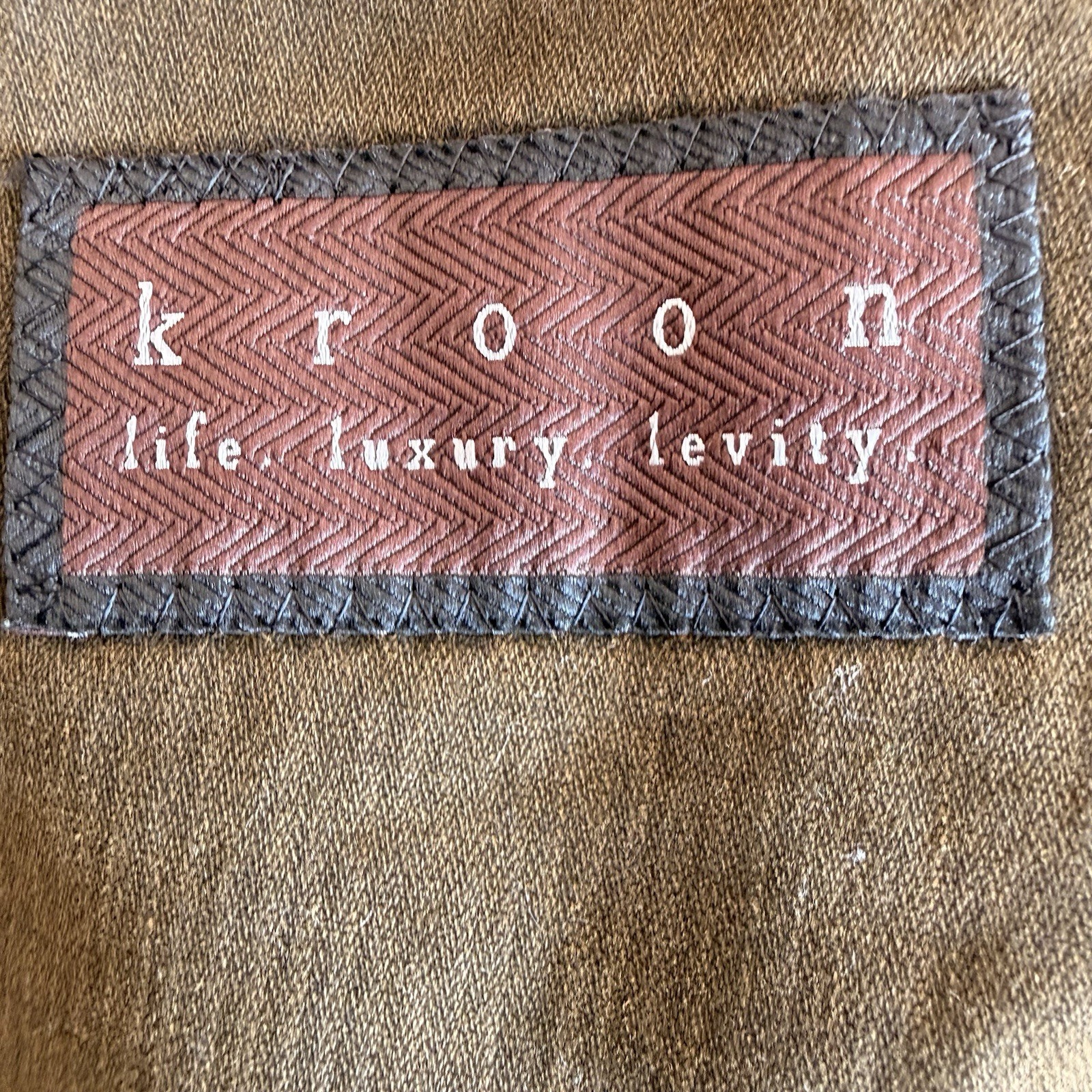 Kroon Men’s Brown Cotton Sport Coat, No Size Tag See Measurements Fits Like XXL