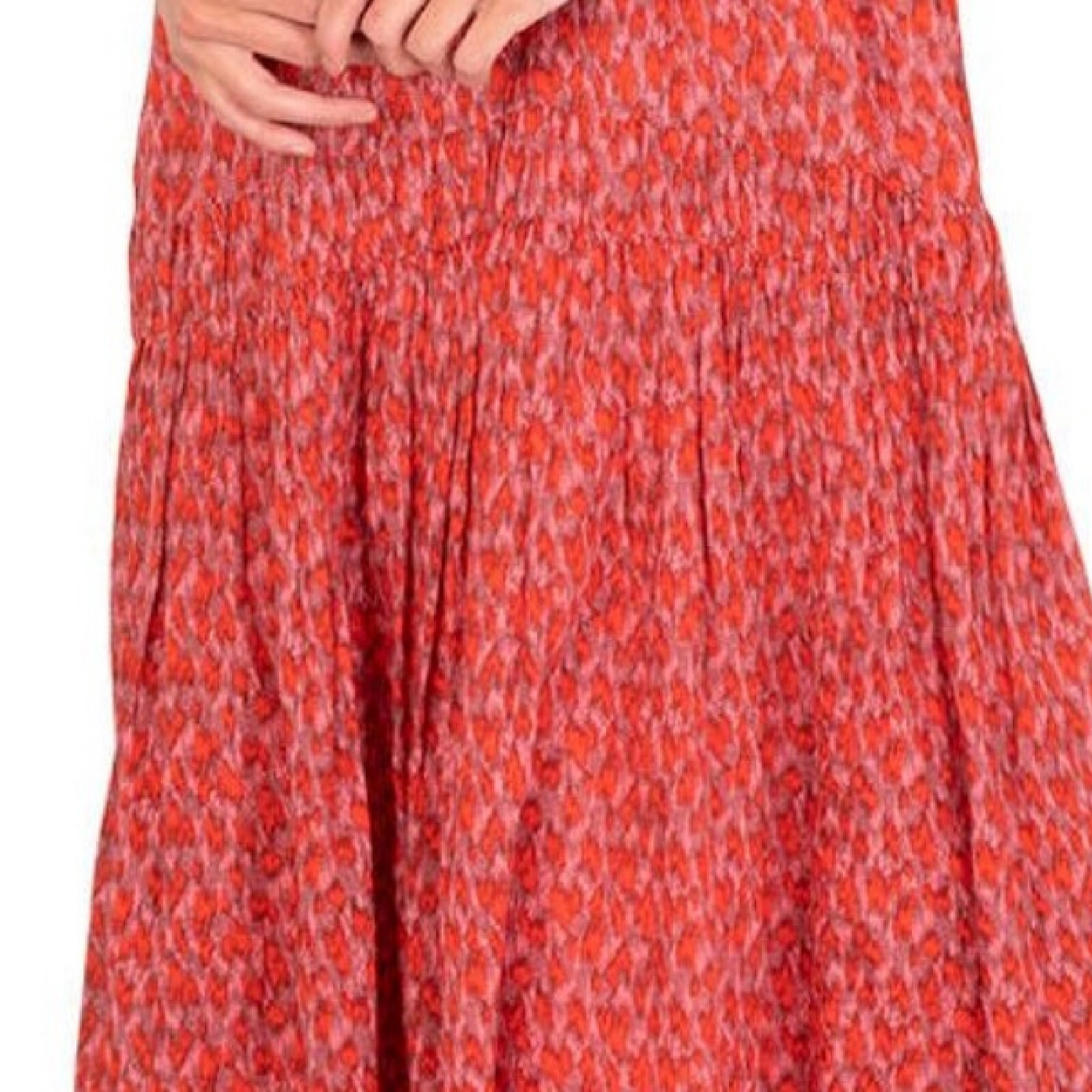 Joie Women’s Tiered Sleeveless Maxi Dress, 100% Cotton Easy Care, Tea Rose Red