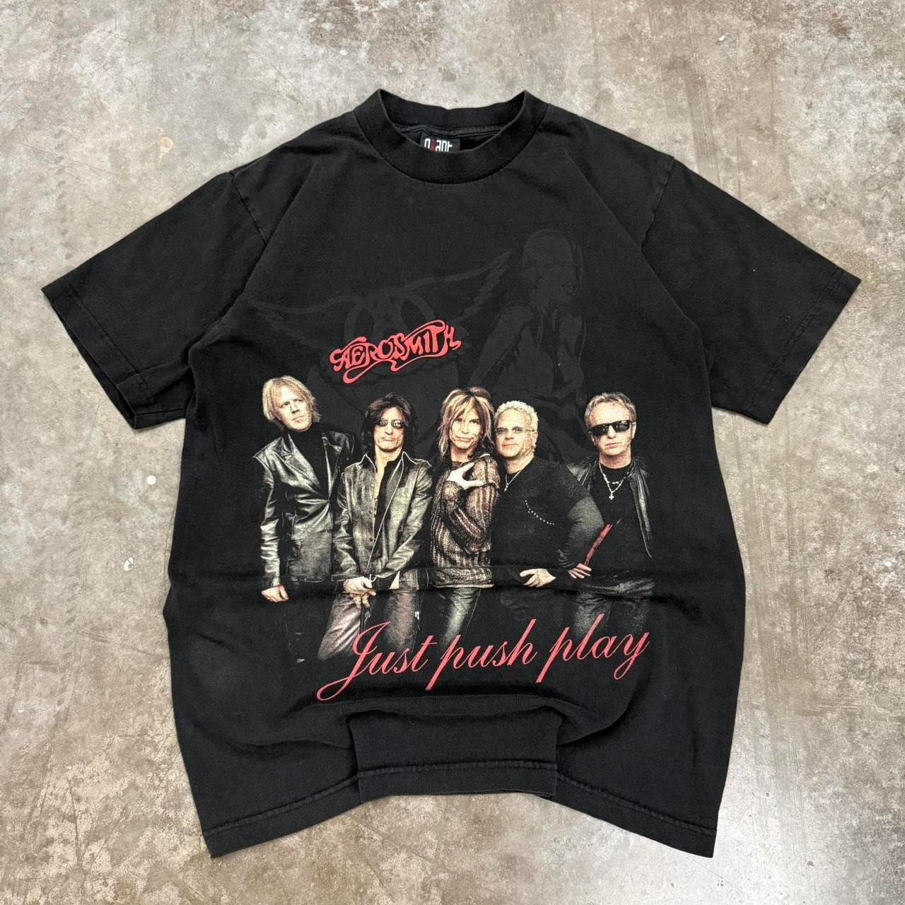 Vintage Y2K 2001 Aerosmith “Just Push Play” Tour Tee Size M