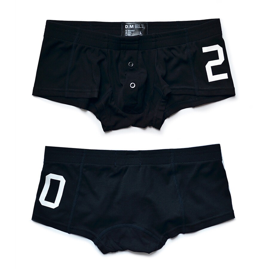 Men’s Sexy Underwear Underpants Soft Boxers Shorts Briefs Trunks Button Low Rise