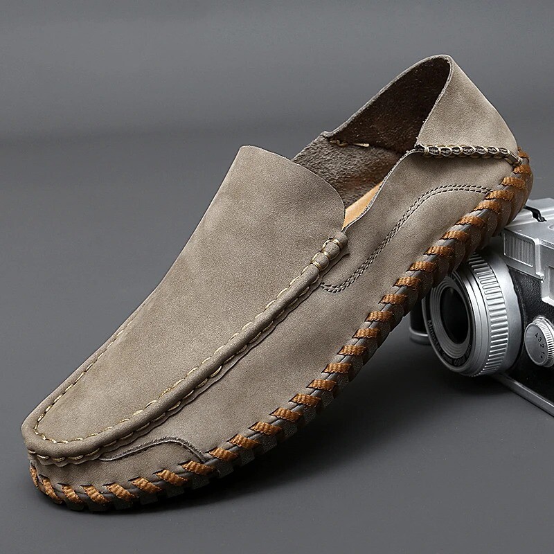Handmade Men’s Casual Shoes Leather Loafers Moccasins Breathable Driving Shoes