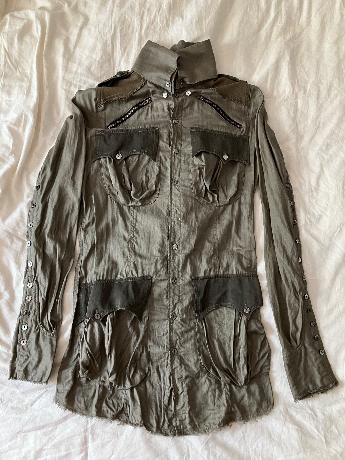 Le Grande Bleu (L.G.B.) SHIRT-G Military Cargo Zip Shirt