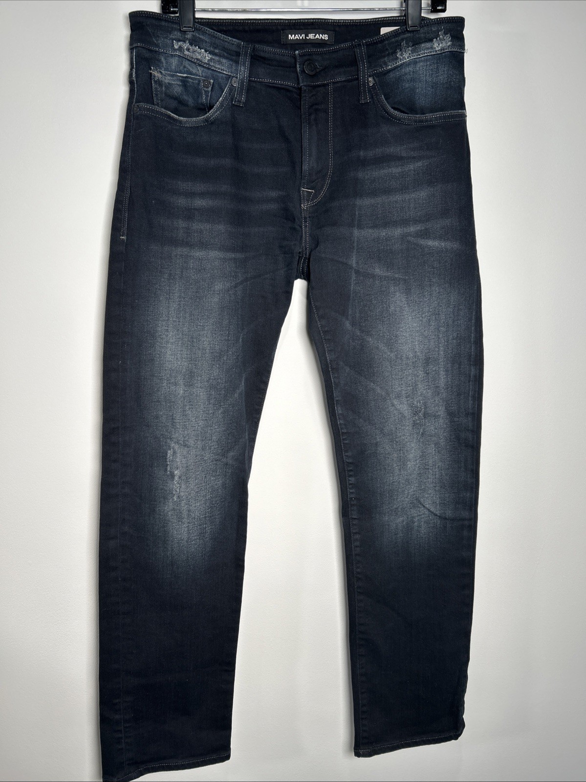 Mavi Jeans Mens 33×32 Blue Denim Stretch Dark Wash Zach Straight Leg 5 Pockets