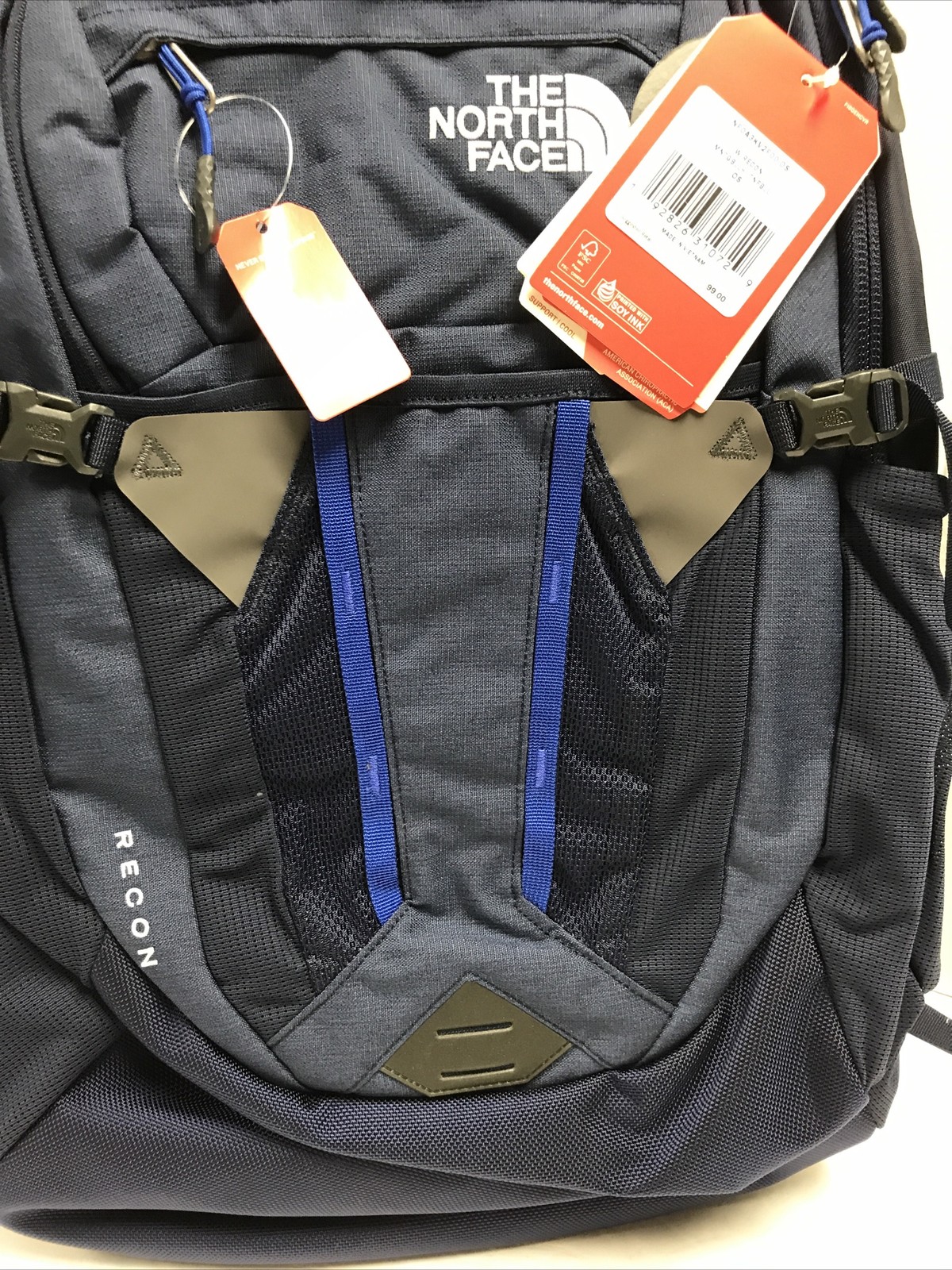 NEW THE NORTH FACE Woman Recon Backpack, Blue , NWT