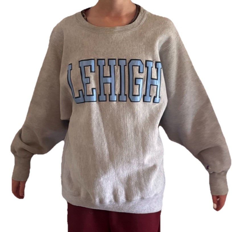 Vintage 1980s Champion Reverse Weave Lehigh University Crewneck