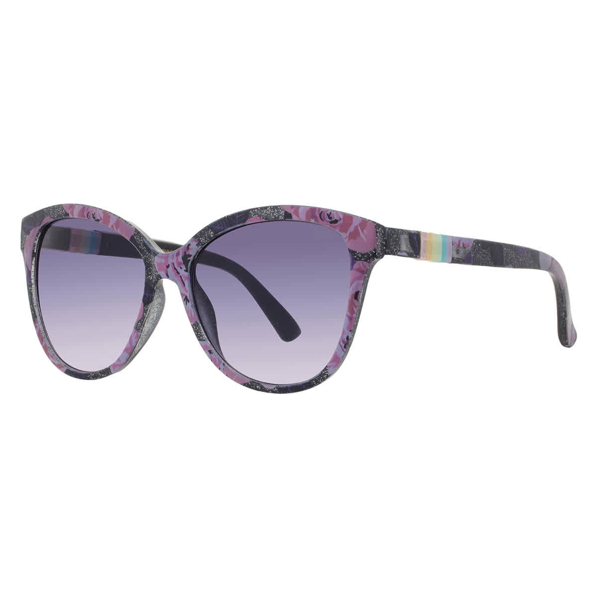Betsey Johnson Smoke Cat Eye Ladies Sunglasses 10263556.CGR BLKSMK