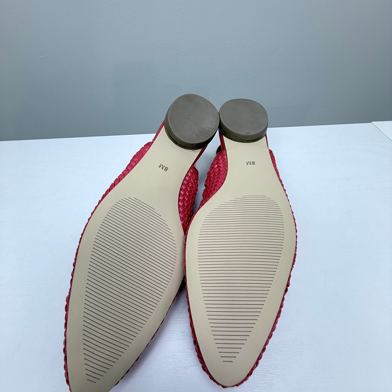 Talbots Edna Woven Slingback Flats Women 8M Red Pepper NIB Coastal Grandma,