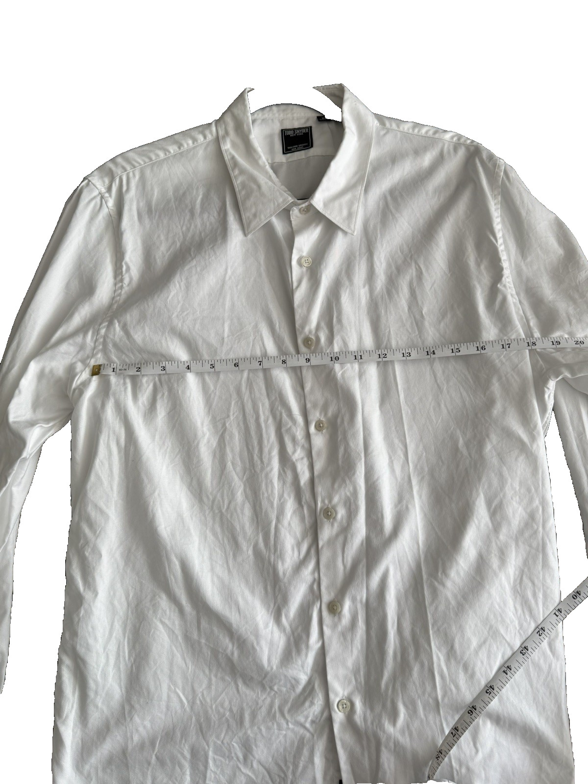 Todd Snyder – XL – White Long Sleeve Shirt – Poplin – Excellent Condition