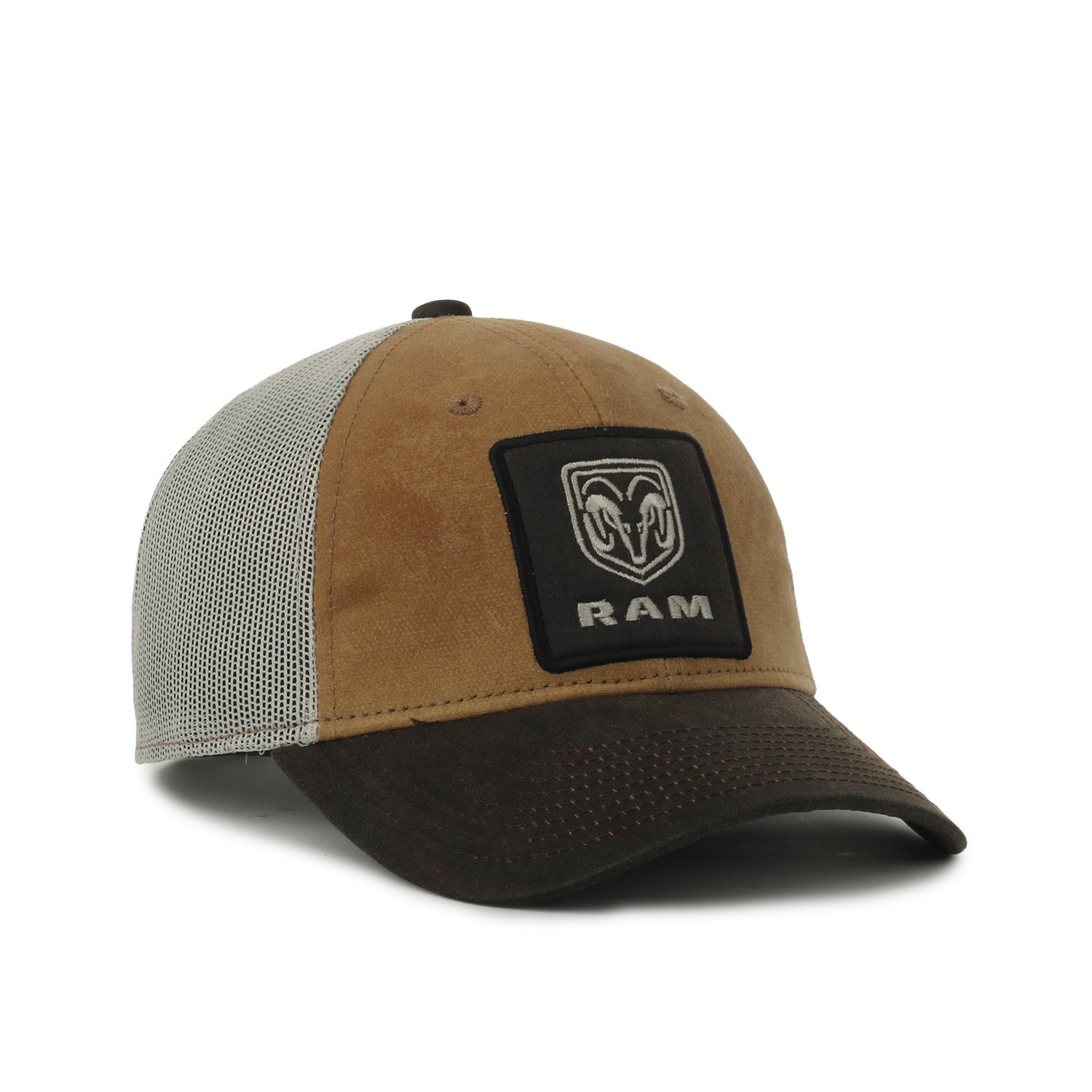 Dodge Ram Tan Dad Hat Low Profile Structured Mesh Back Adjustable Cap