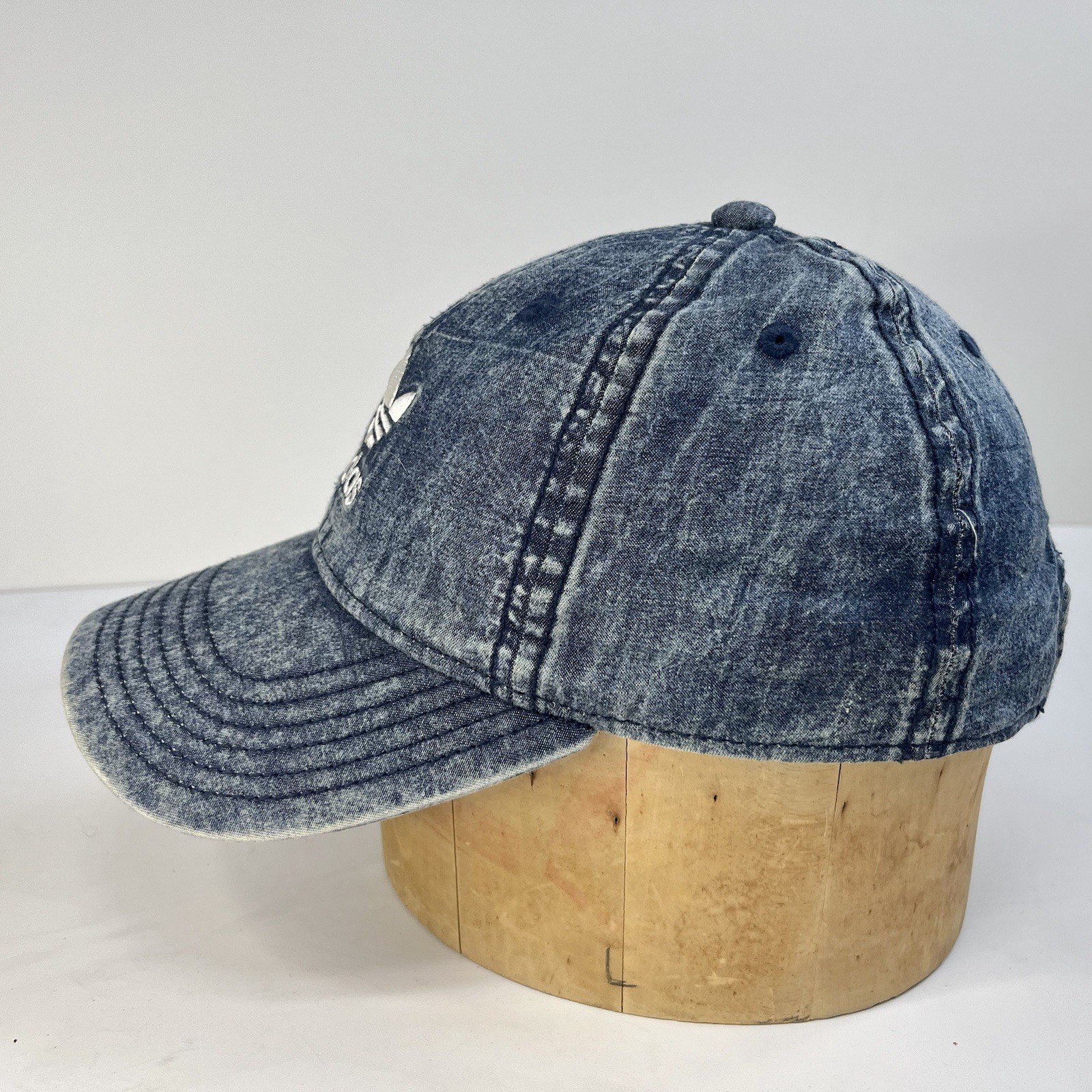 adidas Blue Denim Stone Washed Cap OSFW 100% cotton Adjustable back strap