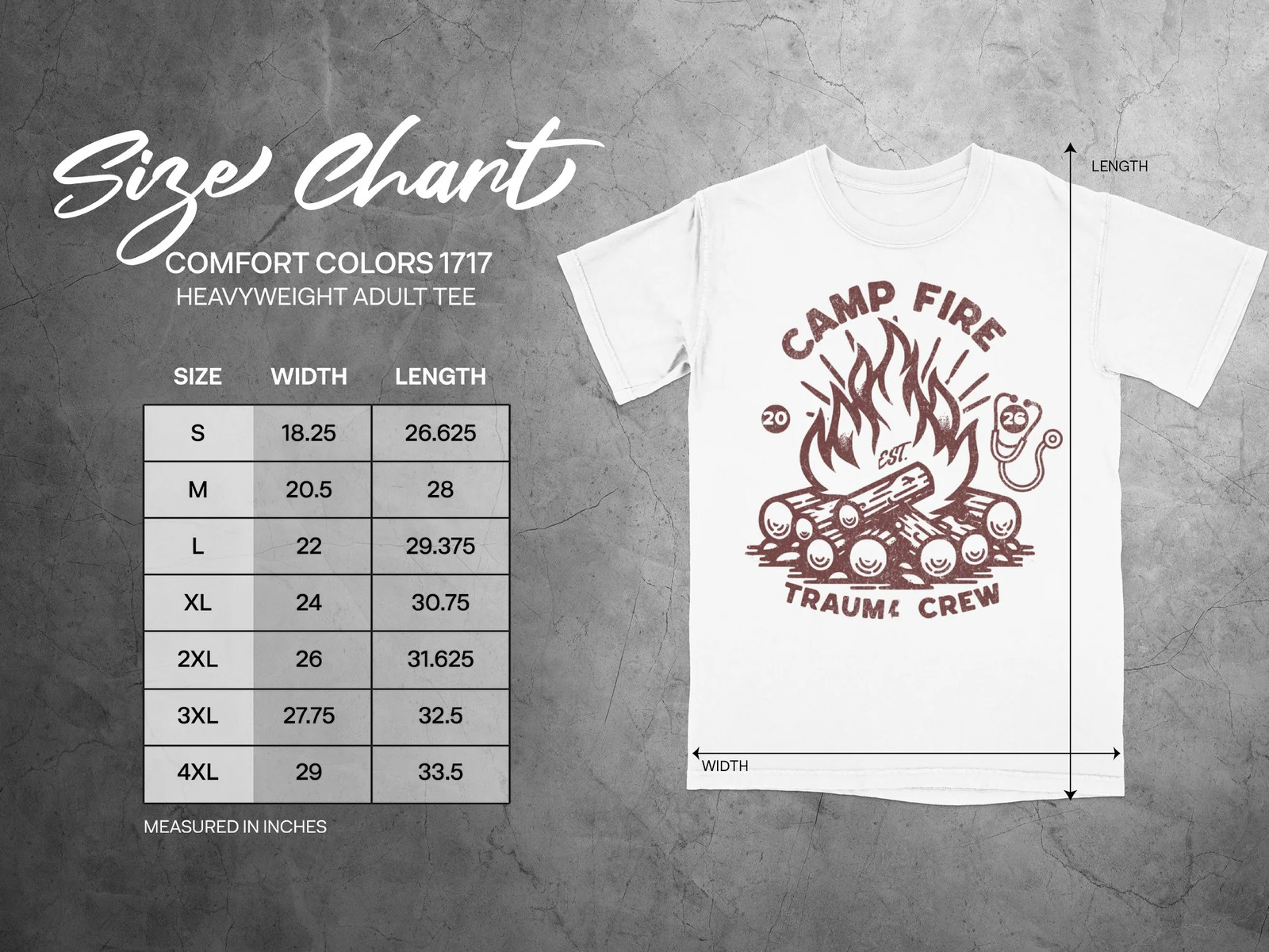 Camp Fire Trauma Crew T-Shirt, Emergency Medical Tee, Distressed Campfire
