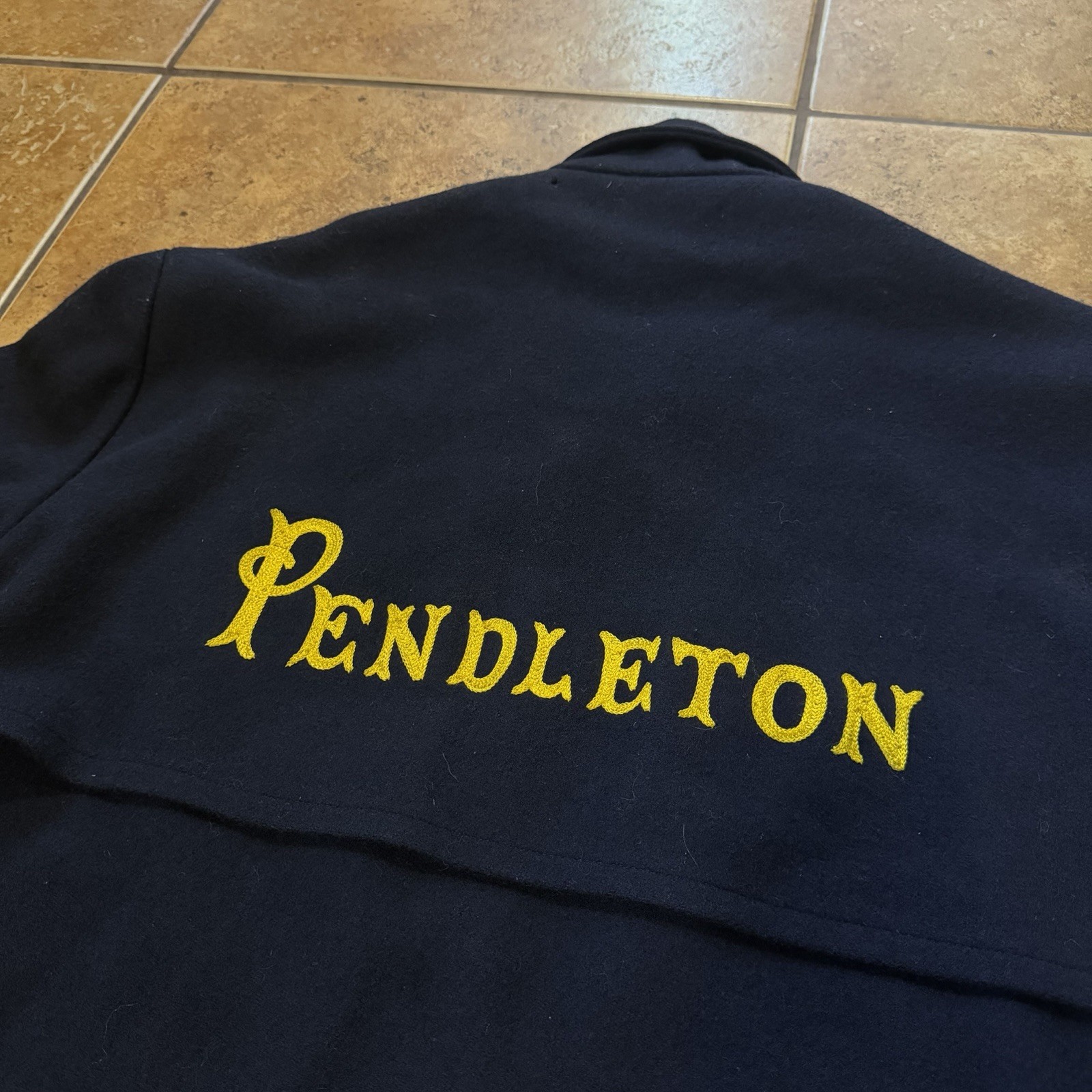 VTG Pendleton Wool Jacket EMPLOYEE Chain Stitch SAMPLE Western Wear USA RARE