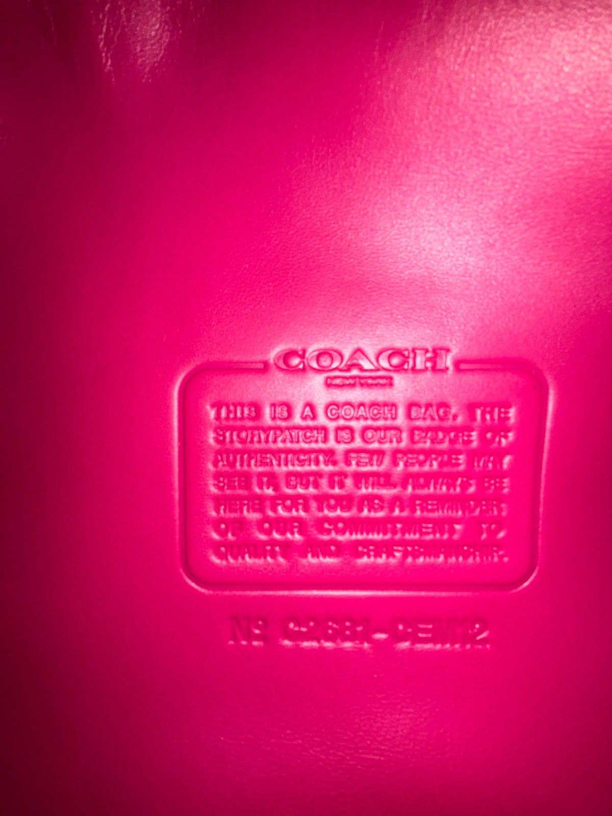 Coach tabby 36 dark fushia