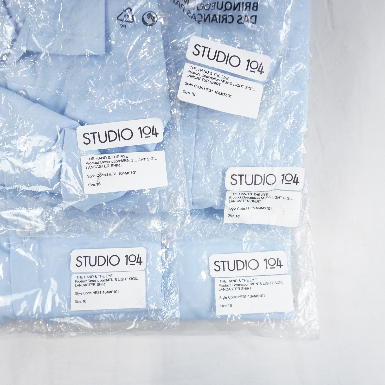 Studio 104 Light Sigil Lancaster Blue Dress Shirts Men’s Various Sizes Lot of 11