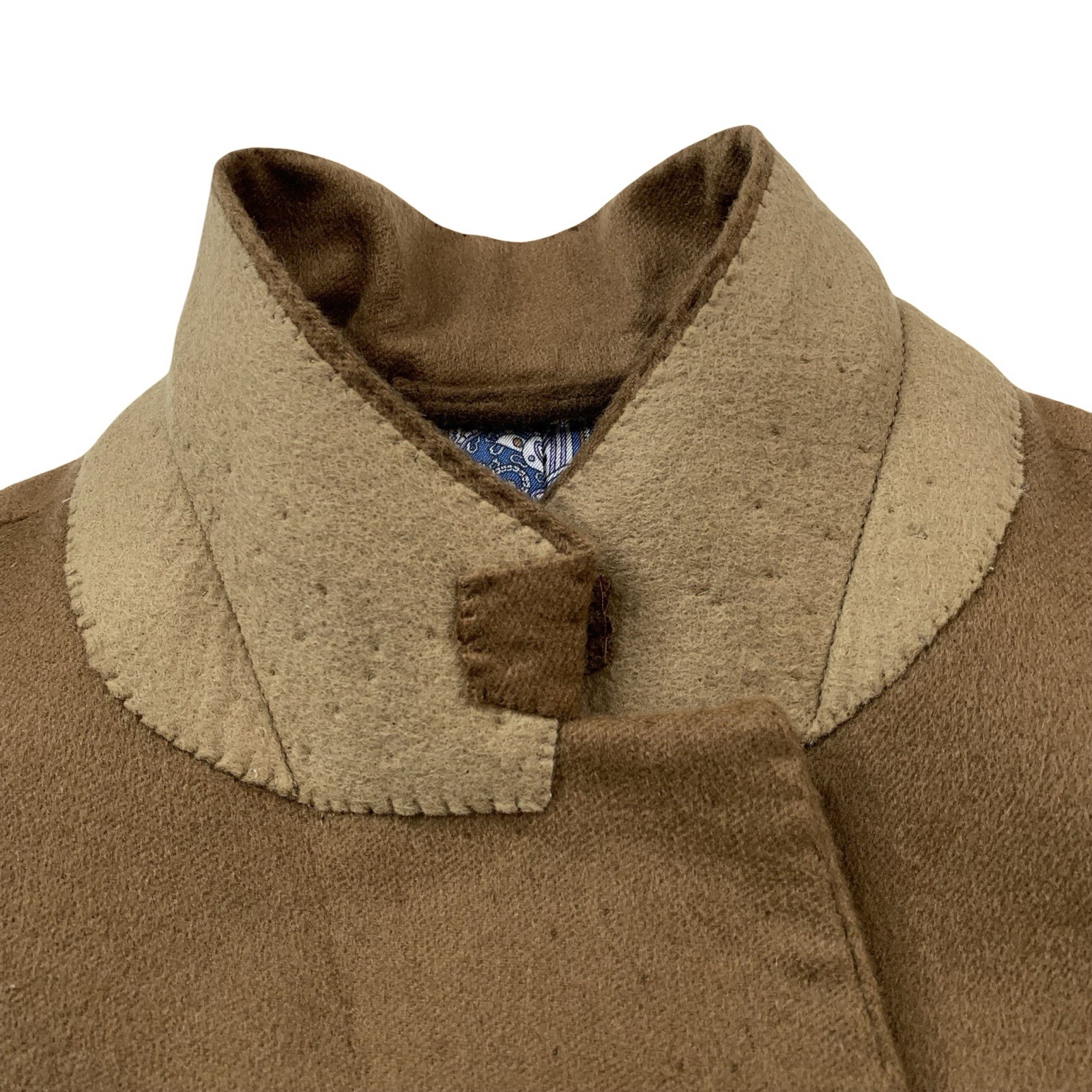 Bespoke 46 S Stephen Kempson 100 % Cashmere Solid Harvest Brown Made England