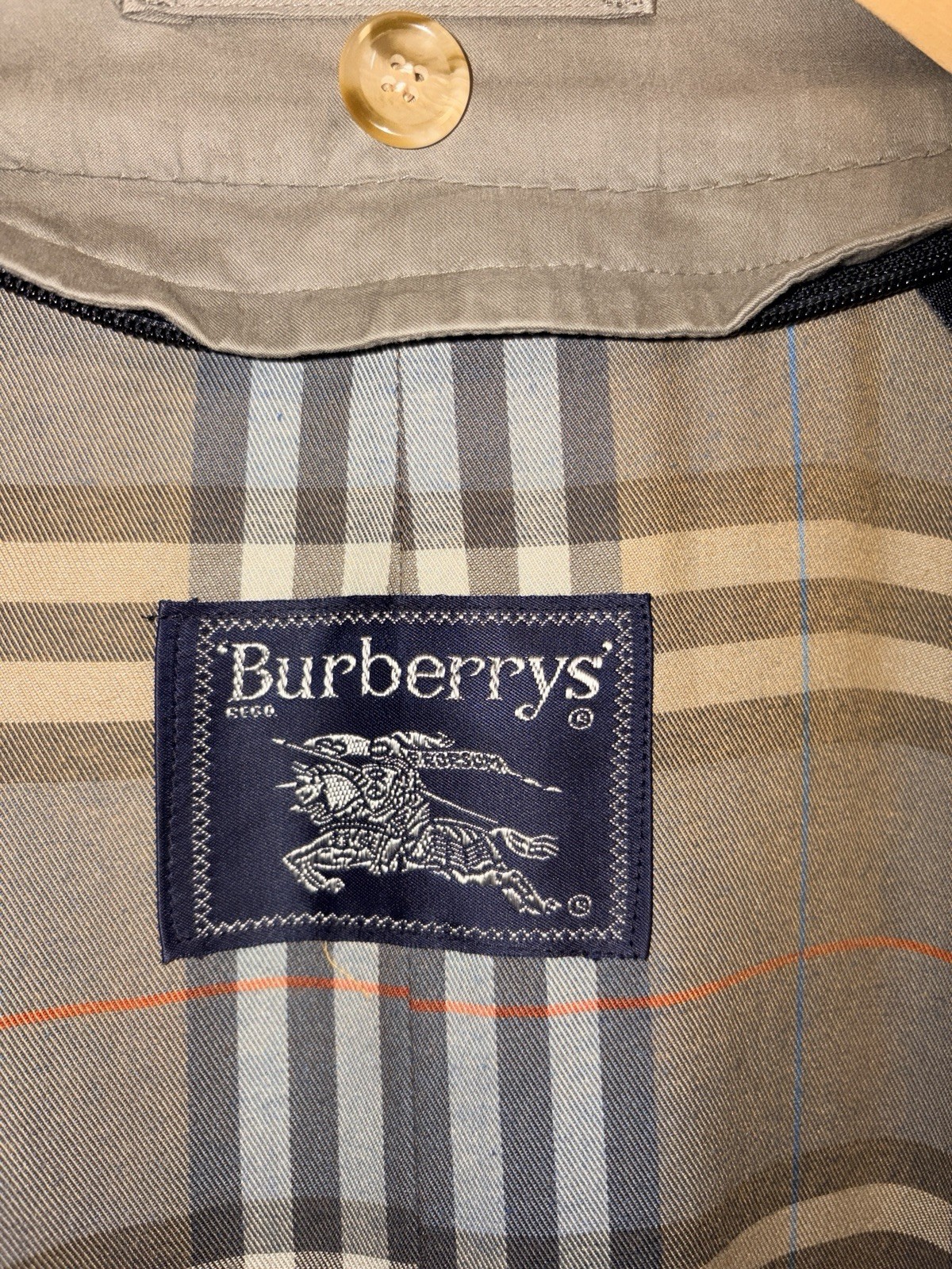 BURBERRY Kensington Heritage Trench Coat w/Wool Liner Men’s Size 46L Vintage