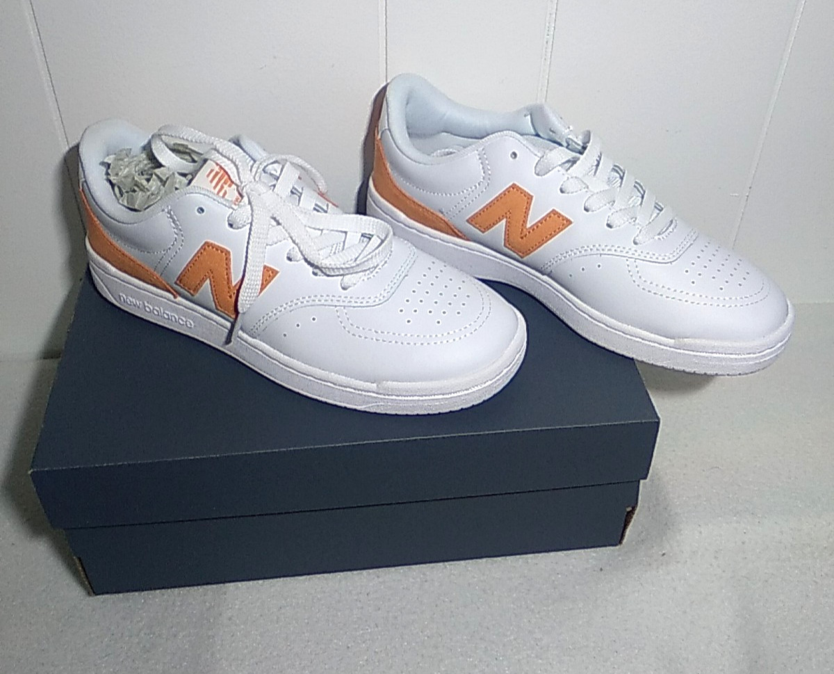 New Balance BB80 W Size 8.0 Court Sneakers Leather & Synthetic Upper White Brown