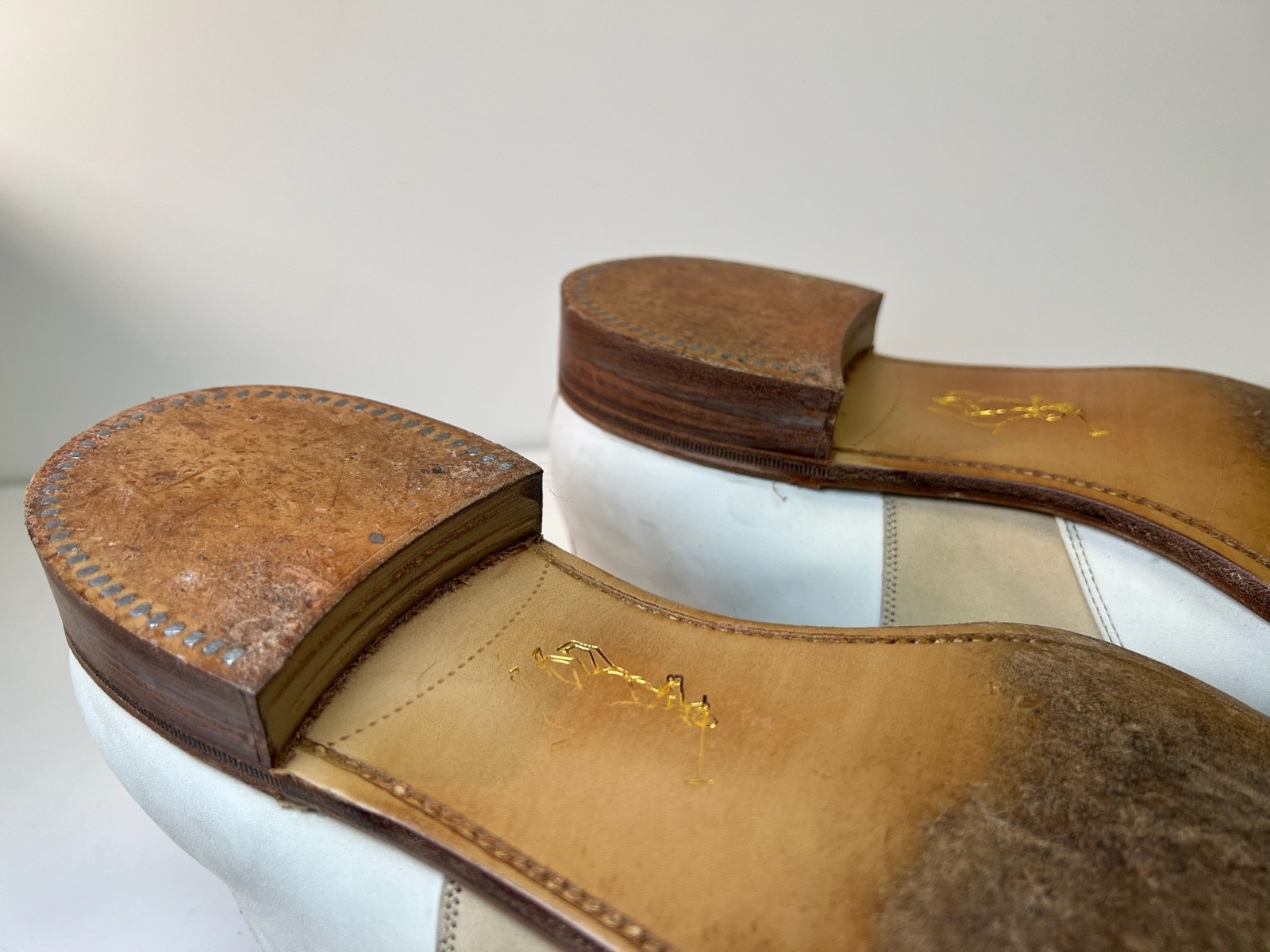 Polo Ralph Lauren Bench Made England Suede Leather Saddle Oxford Shoes 10D