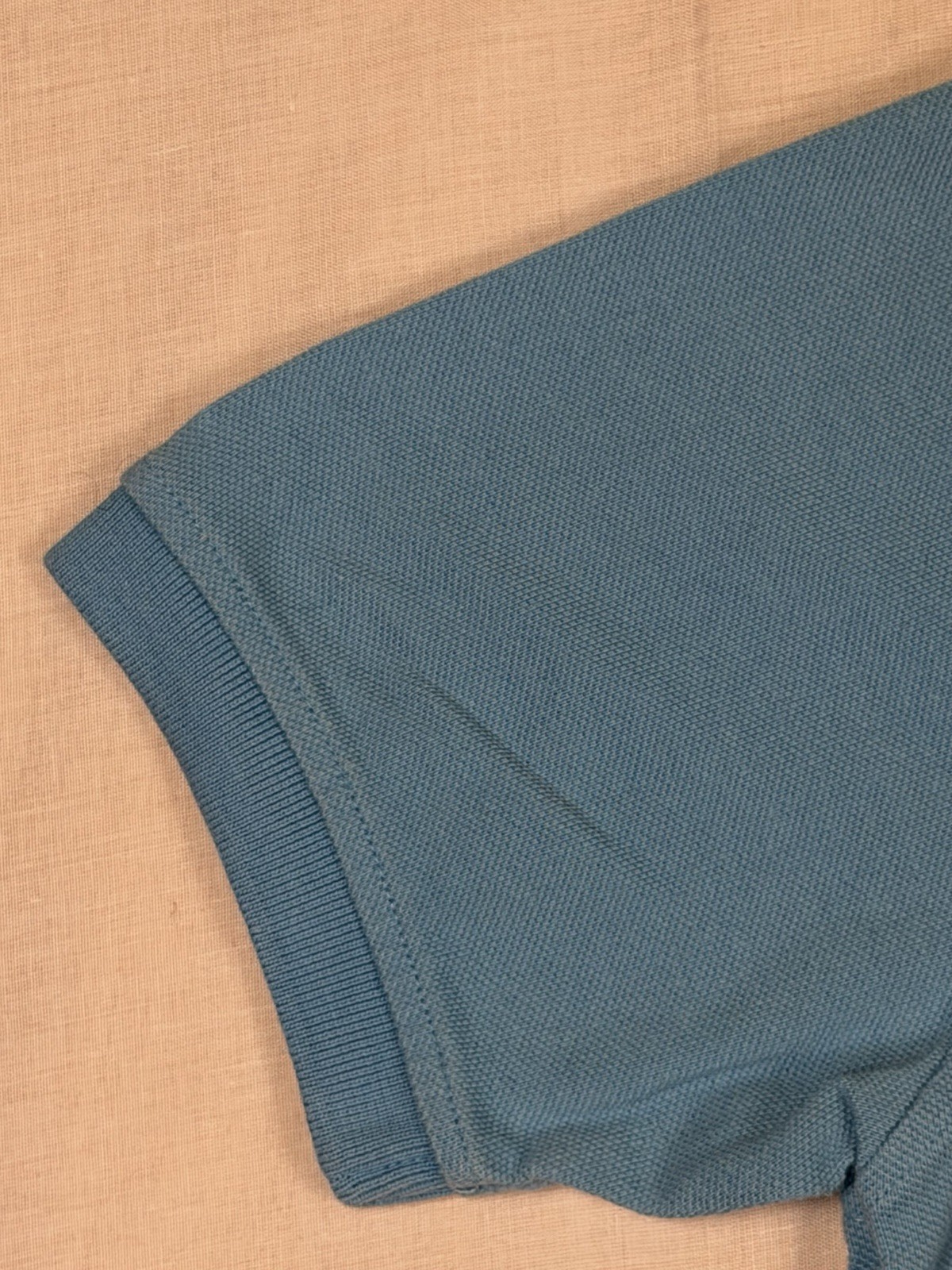Tommy Hilfiger Youth L/G Blue Solid Short Sleeve Button Polo Cotton Knit