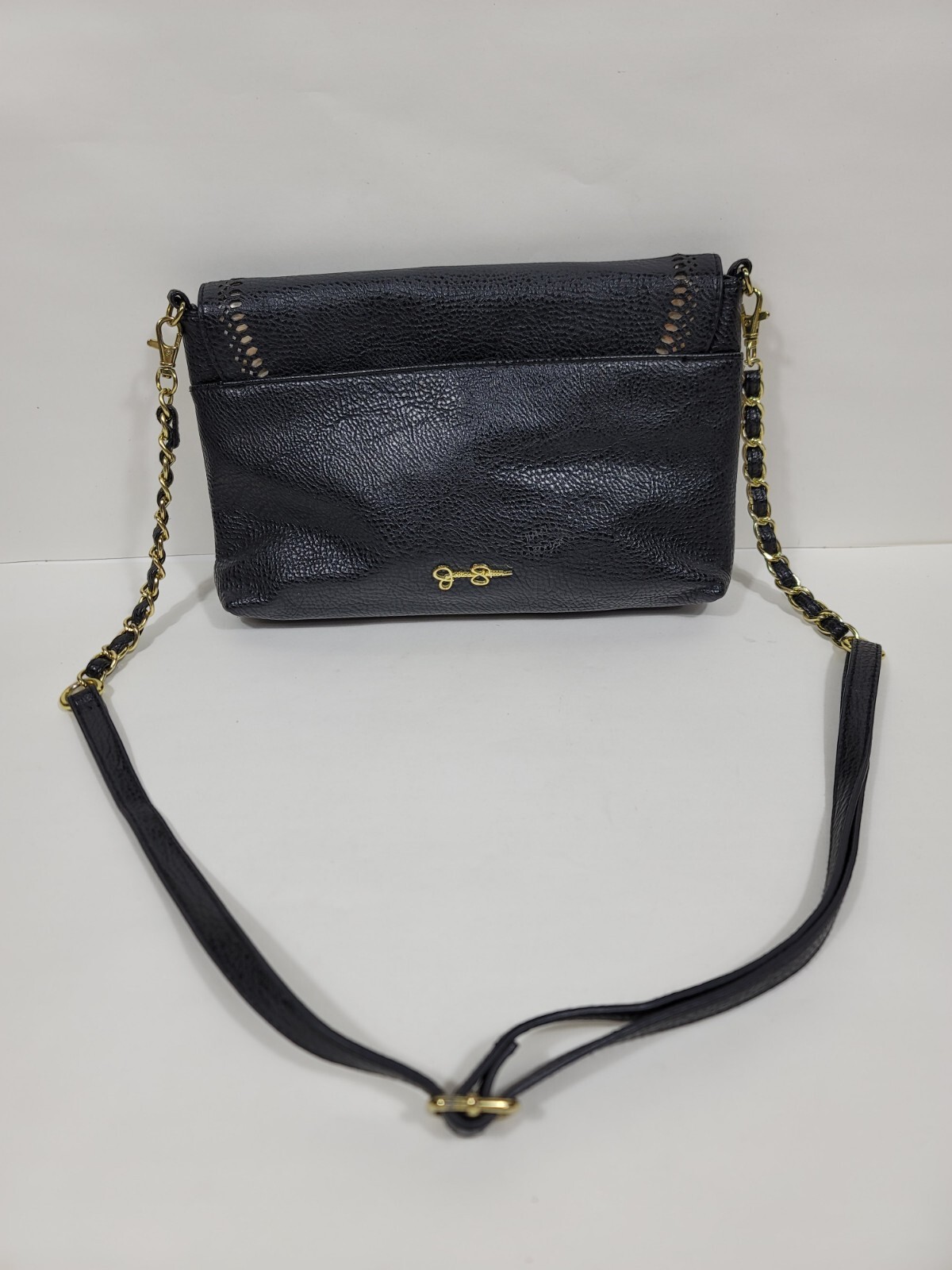 Jessica Simpson Black Crossbody Bag Purse JS6942 100% Polyurethane