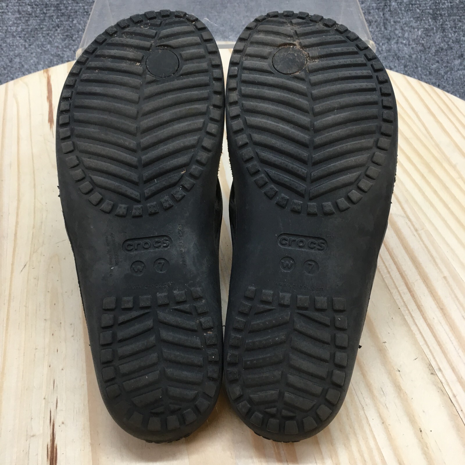 Crocs Sandals Womens 7 Kadee II Flip Flop Black Slip On Casual Comfort Toe Post