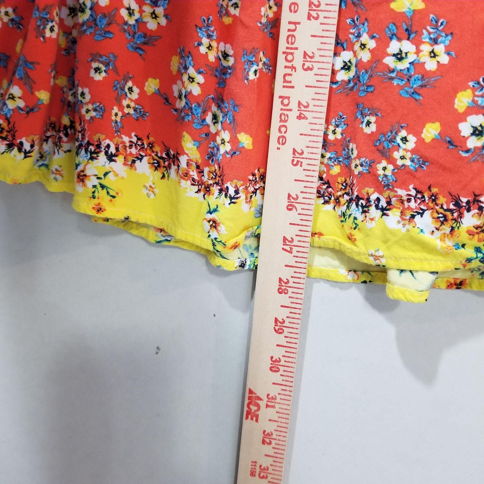 Fig and Flower Blouse Womens XL Multicolor Floral Boho Peasant Rayon Patchwork