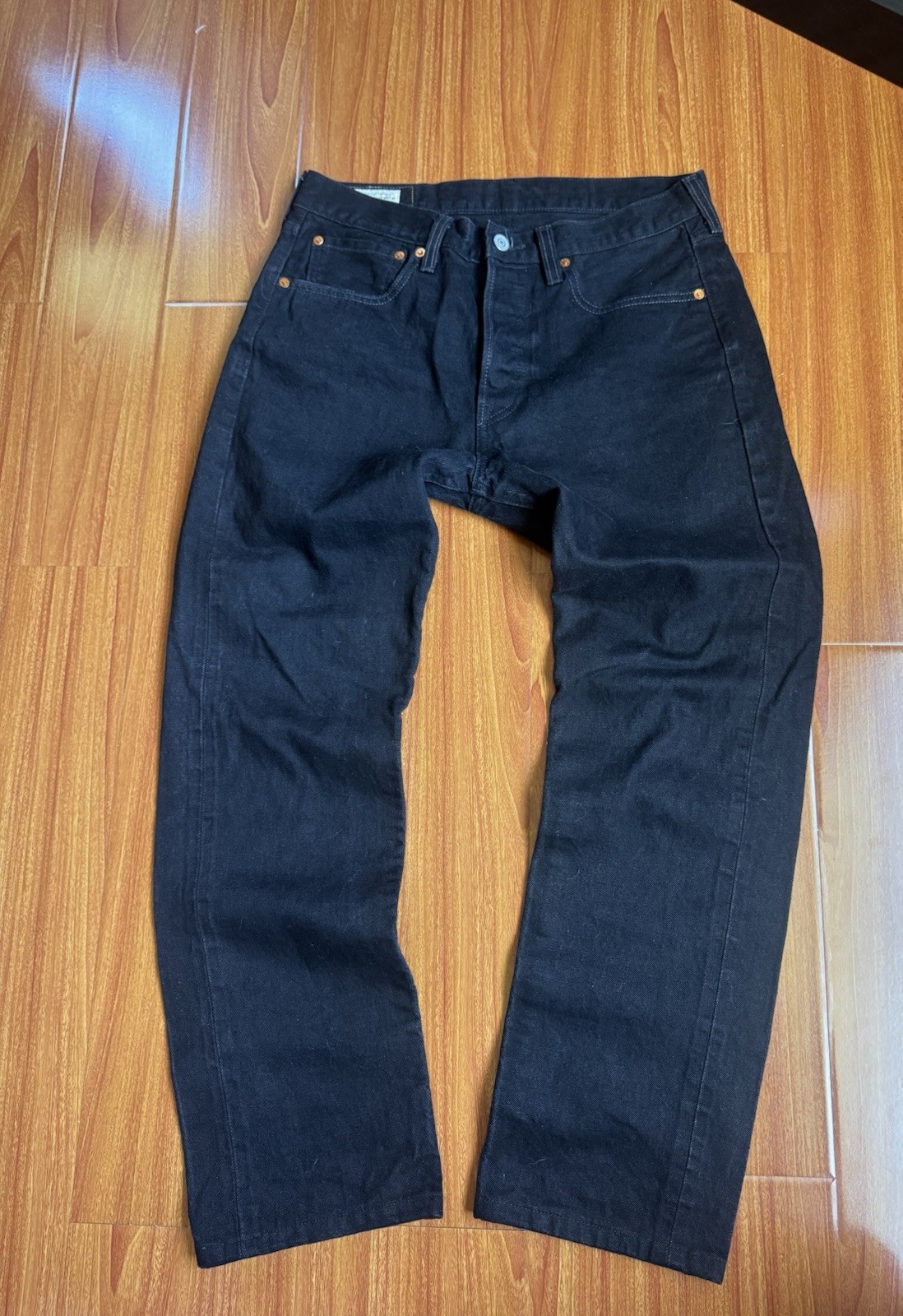 Levi’s Premium Men’s Black Straight Leg Regular Fit Mid Rise Denim Jeans