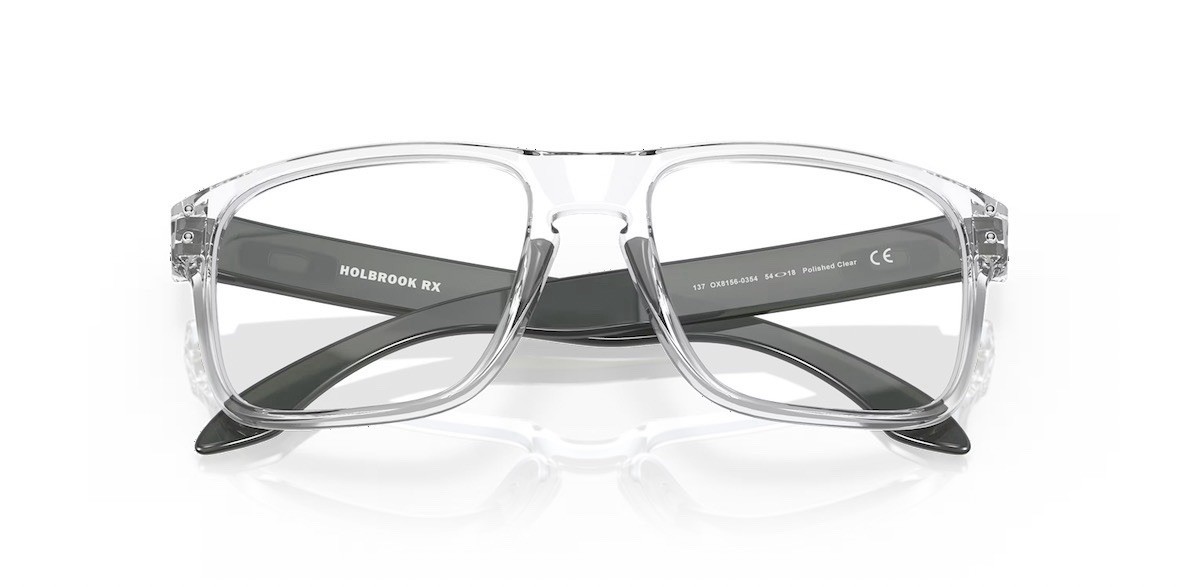 Oakley Holbrook Polished Clear Frame M (131mm) Fit Regular – High Bridge Fit