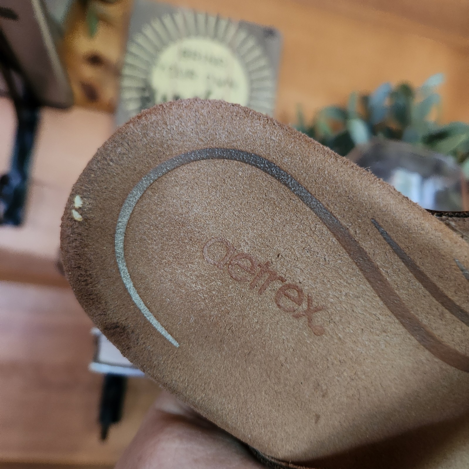 Aetrex Izzy Sparkle Faux Leather Metallic Comfort Arch Support Sandals Sz 6-6.5